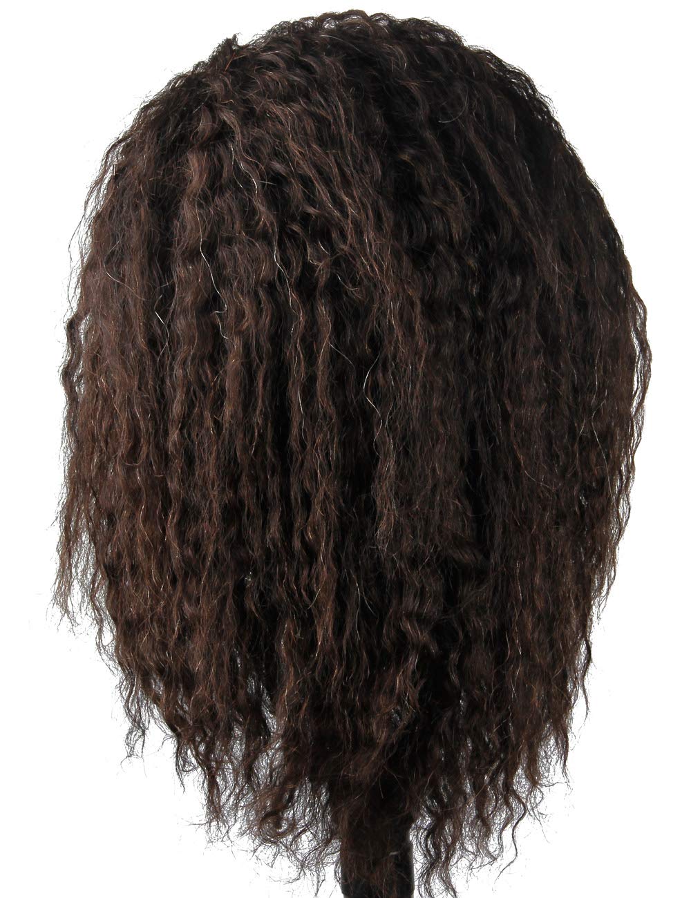 White Smoke African American Mannequin Head with 100% Human Hair Manikin Head with Stand for Styling Hair Blowing Hair Cutting Braiding (Afro Kinky Straight)