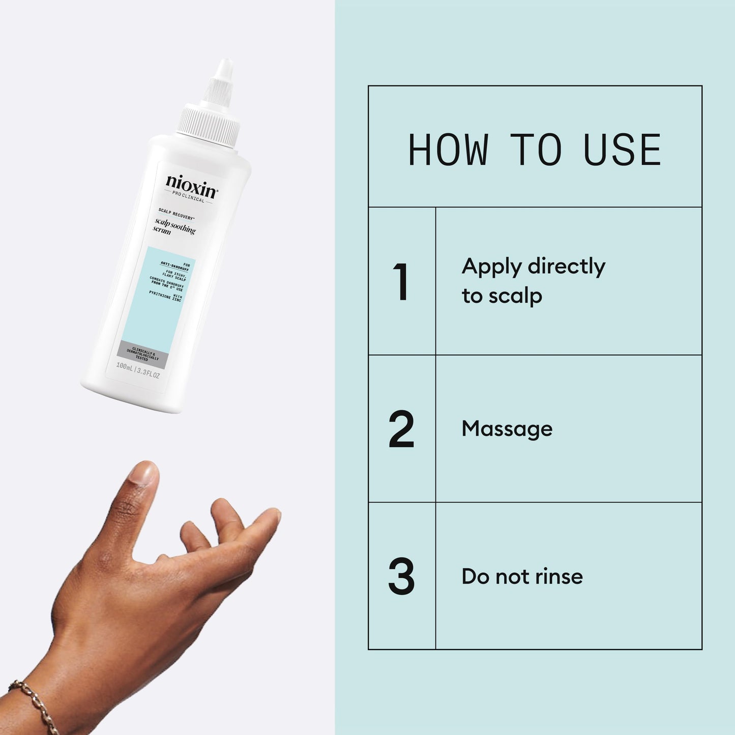 Powder Blue Nioxin Scalp Recovery System Scalp Soothing Serum | With Pyrithione Zinc and Green Tea Extracts | 3.38 Fl Oz