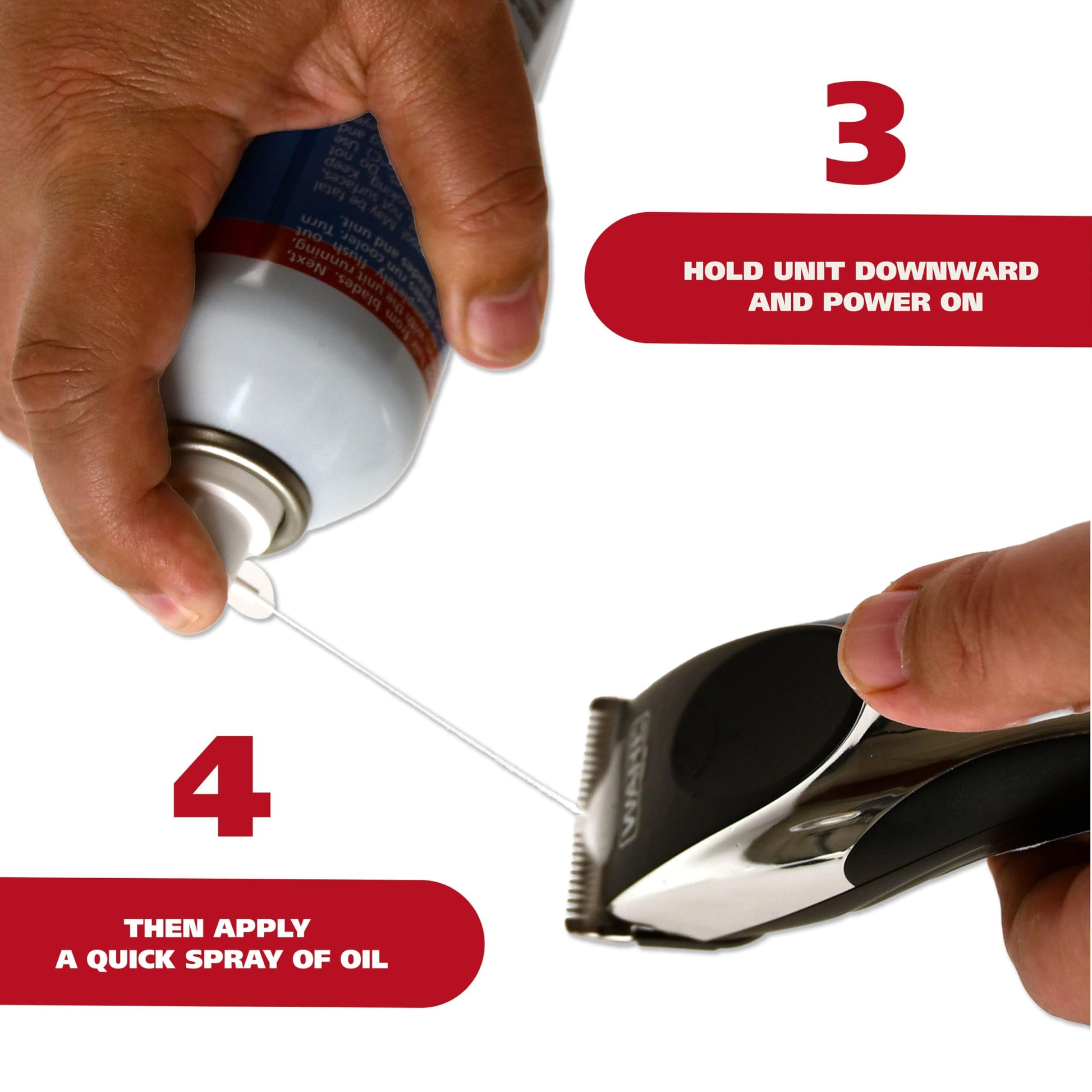 White Smoke Wahl Total Care Blade Coolant Clipper Spray – For Hair Clippers & Beard Trimmers for Men, Model 3776P