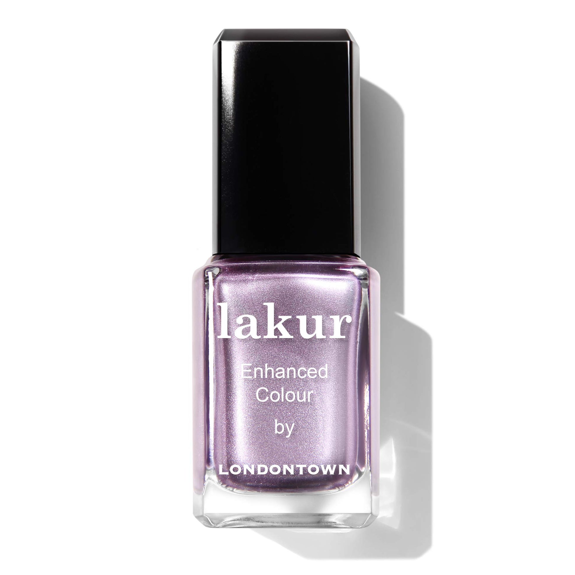 Black LONDONTOWN Lakur Nail Polish – Purple & Pink Shades, Long-Lasting, Streak-Free, Chip-Resistant | 21+ Free Non-Toxic Vegan Nail Color, Strengthens & Hydrates Nails, 0.4 Fl Oz, Brill-ant