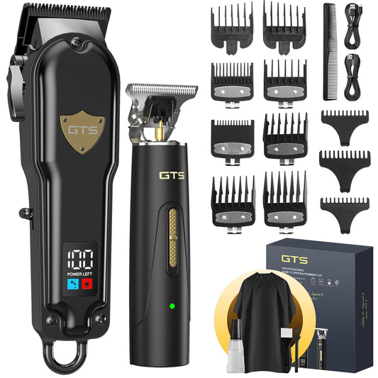 White Smoke GTSPro Hair Clippers for Men, Clippers and Trimmers Set, Barber Clippers, Electric Hair Trimmer with Box, Gifts for Men Black
