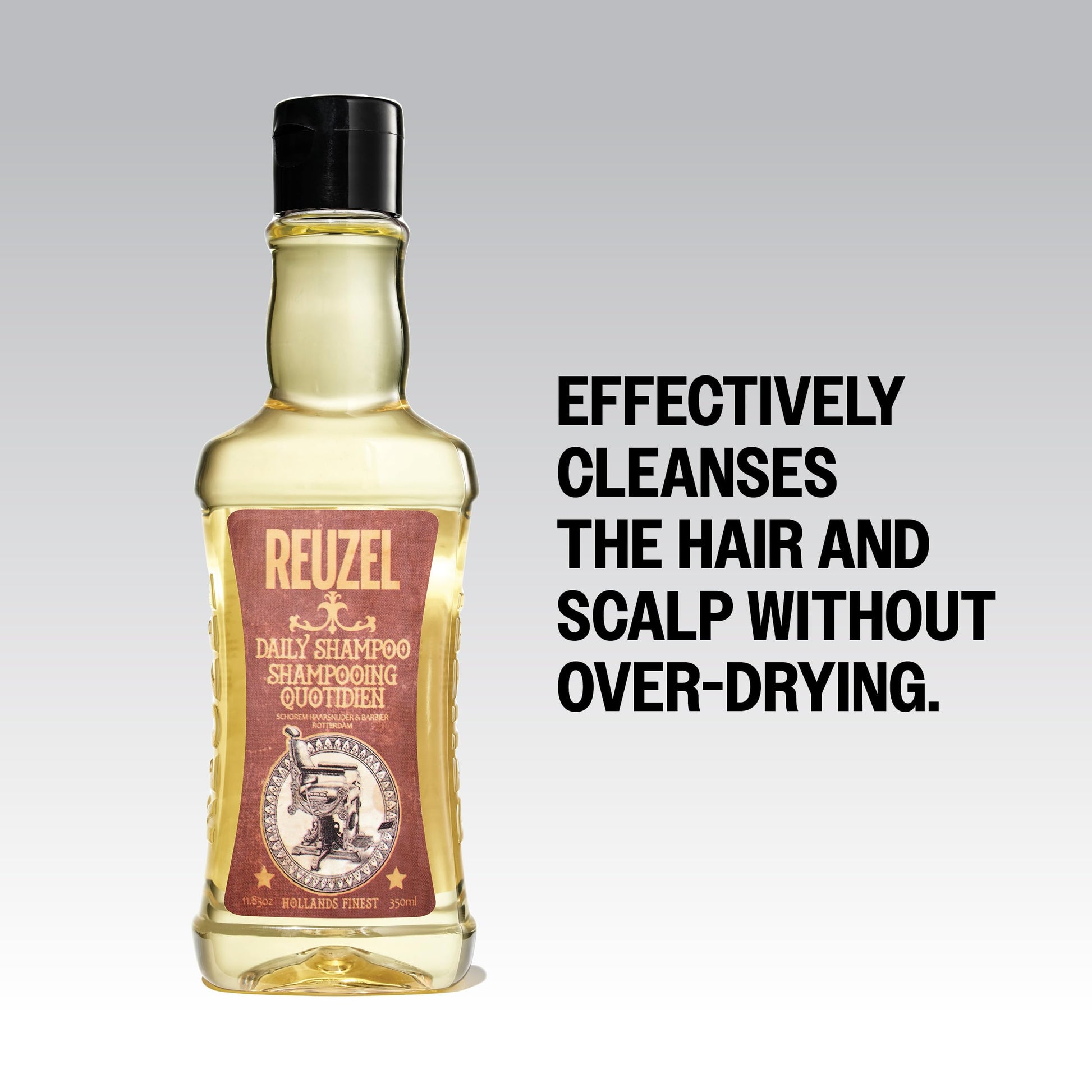 White Smoke Reuzel Daily Shampoo, Cleanses Hair and Scalp, 11.83 oz