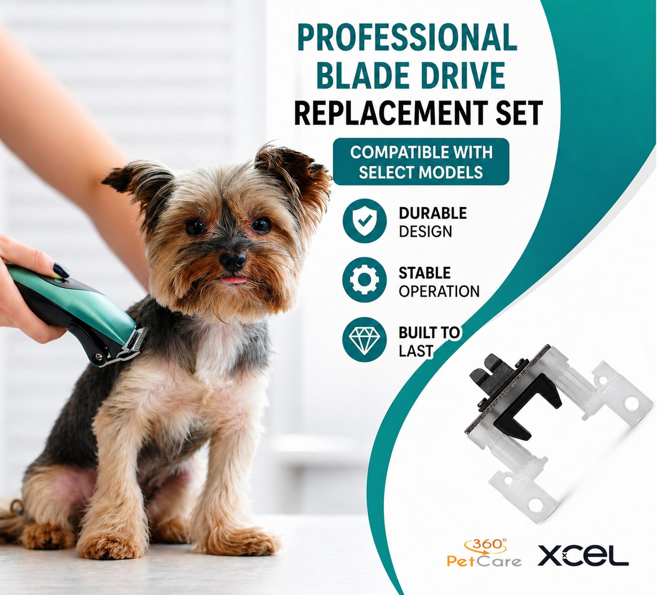 White Smoke XCEL Blade Drive Lever Assembly Replacement, Compatible with Select Andis AG, AGC, AGR, BG and 5-Speed Grooming Clippers - 4 Pack