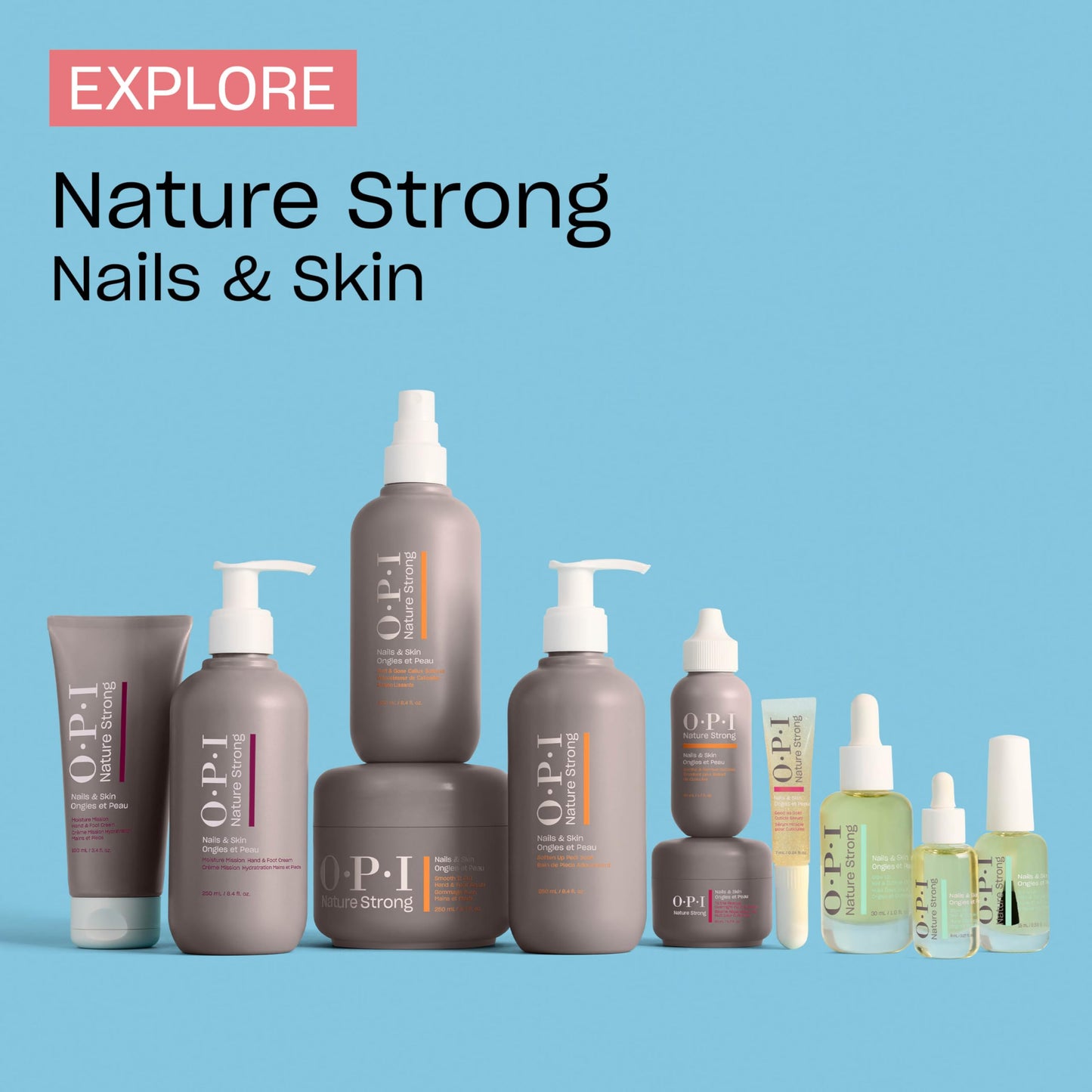Sky Blue OPI Nature Strong Nails & Skin - Smooth It Out Hand & Foot Scrub | Gently Exfoliates Rough, Dry Skin for Moisturizing, Hydrated Skin | 8.4 Fl Oz | 250 mL