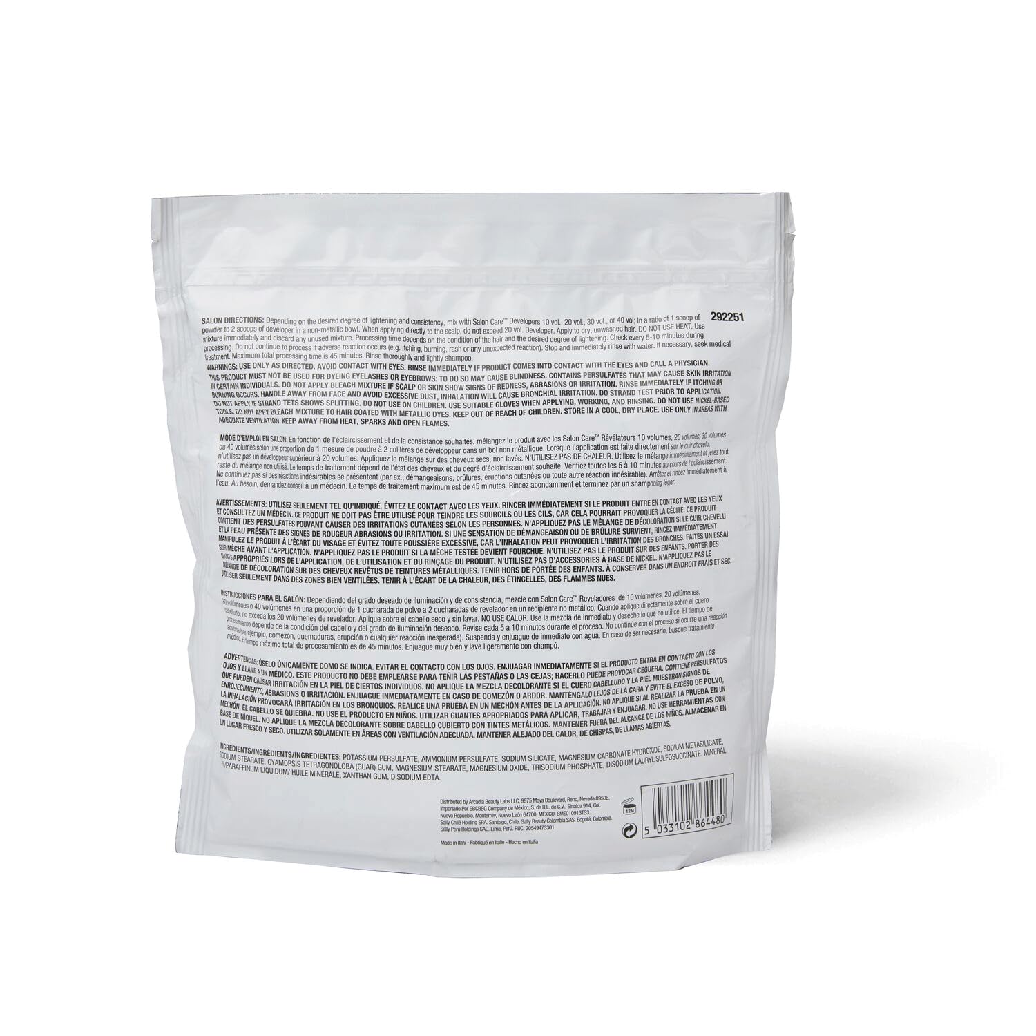 Light Gray Salon Care Quick White Powder Lightener 1 lb