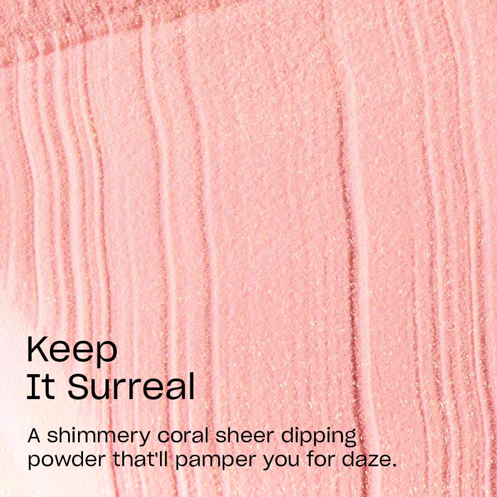 Light Pink OPI Powder Perfection Keep It Surreal | Sheer Pastel Coral Shimmer Nail Dipping Powder | OPI'm Dreaming Collection