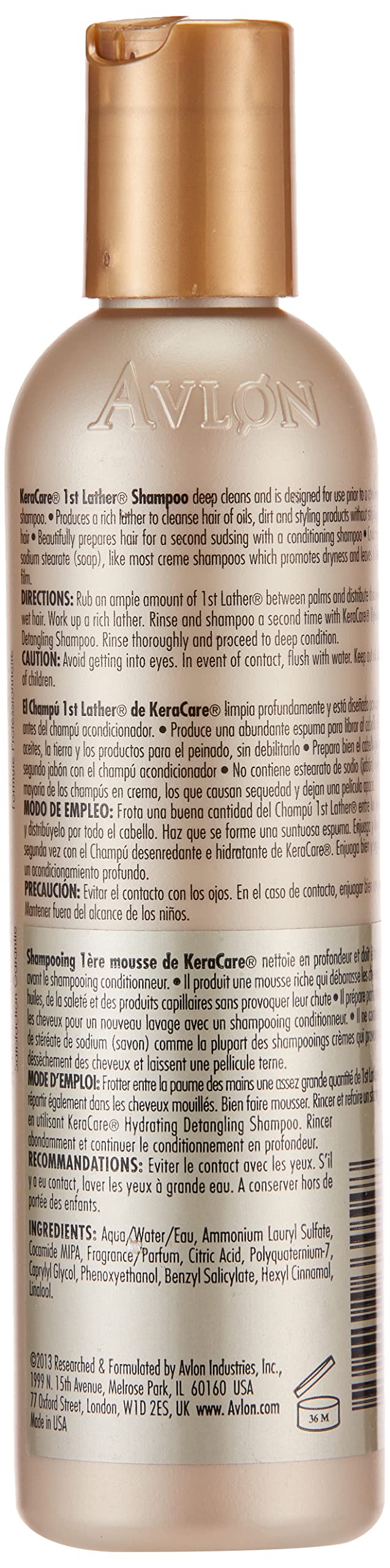 Gray Avlon Keracare 1st Lather Shampoo 8 Ounce