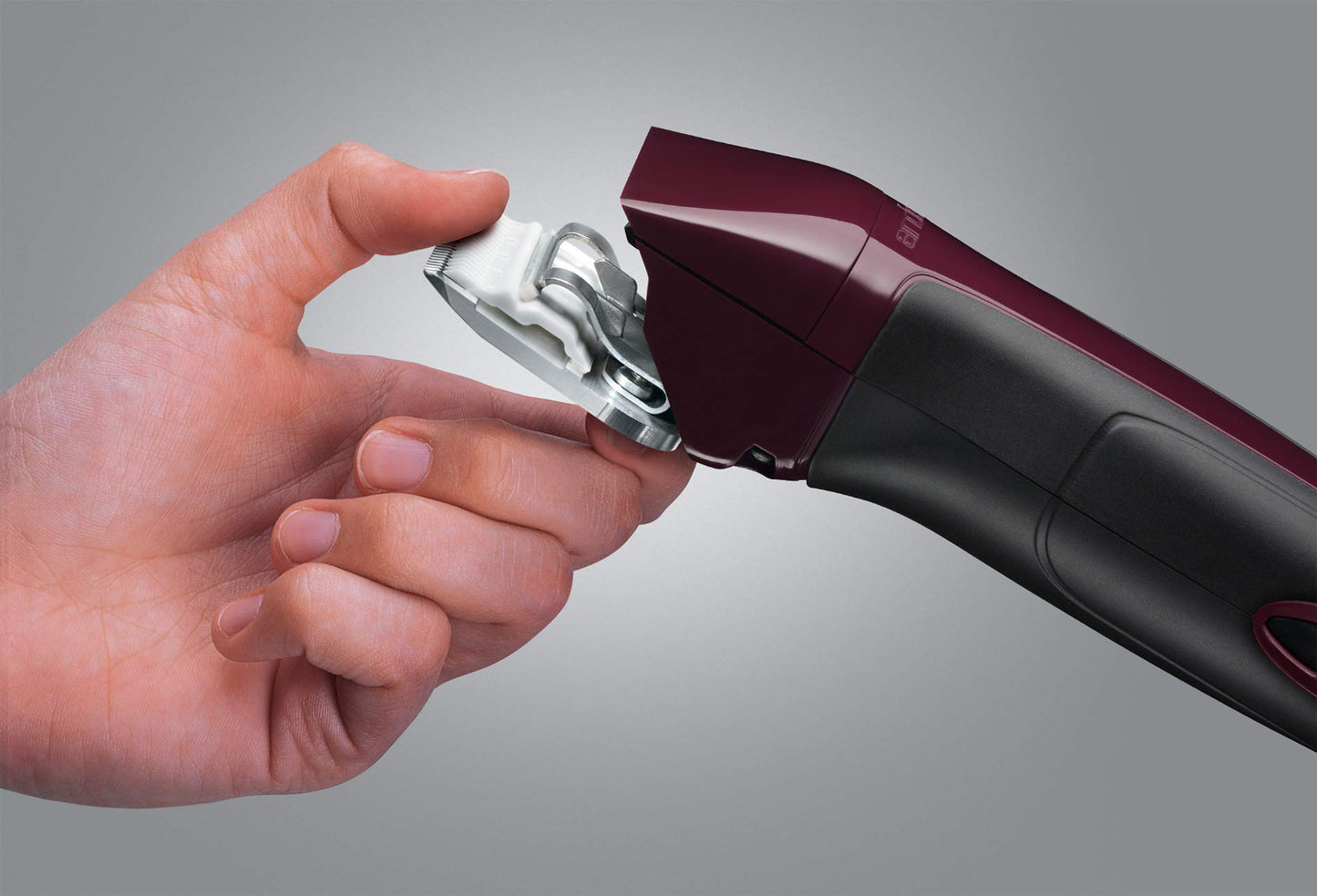 Light Slate Gray Andis 65455 Excel Professional 5-Speed Detachable Blade Clipper Kit - Animal/Dog Grooming, Rotary Motor, Soft-Grip Anti-Slip Housing, 14-Inch Cord, for All Coats & Breeds, SMC, Burgundy