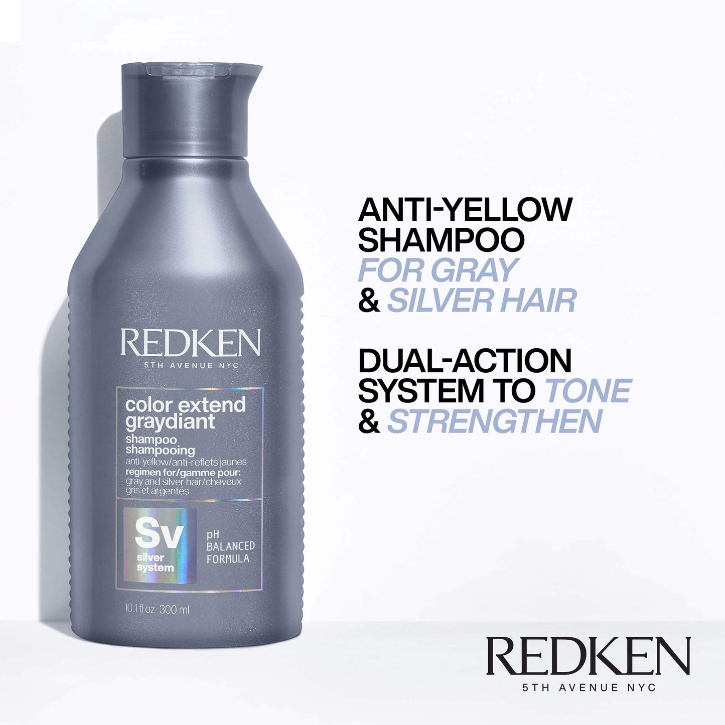 White Smoke Redken Color Extend Graydiant Shampoo | For Gray & Silver Hair | Tones & Strengthens Hair | 33.8 Fl Oz