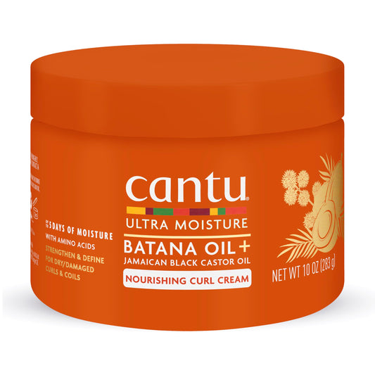 Orange Red Cantu Ultra Moisture Nourishing Curling Cream with Batana Oil + Jamaican Black Castor Oil, 10 oz