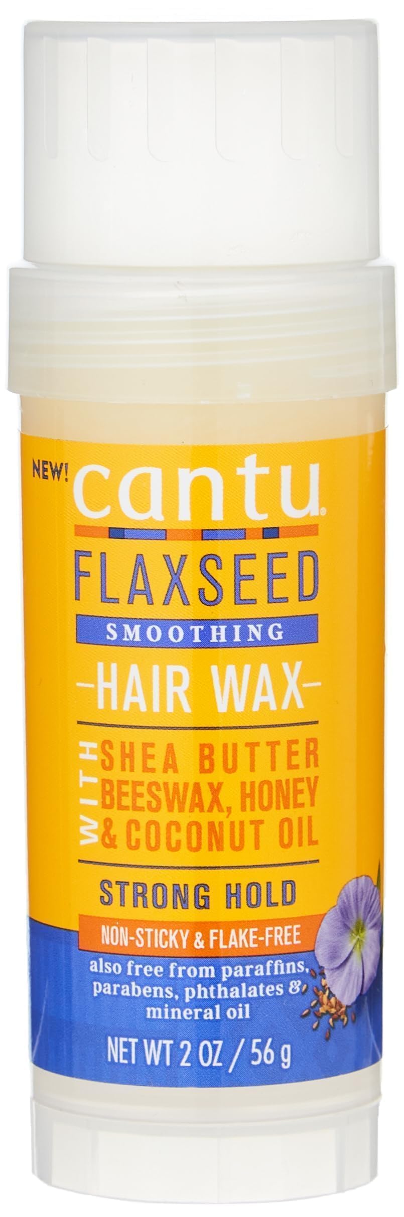 Lavender Cantu Flaxseed Smoothing Hair Wax with Shea Butter, Beeswax, Honey & Coconut Oil 2 oz