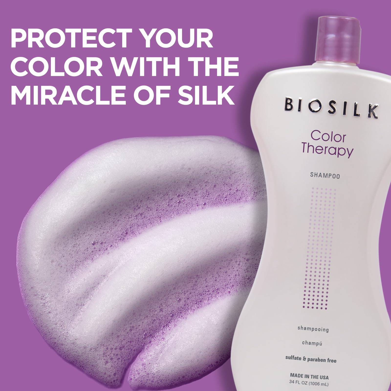 Light Gray BioSilk Color Therapy Shampoo & Conditioner Duo, Gently Cleanses & Replenishes Moisture, Sulfate, Paraben, & Cruelty-Free, 34 Oz (Pack of 2)