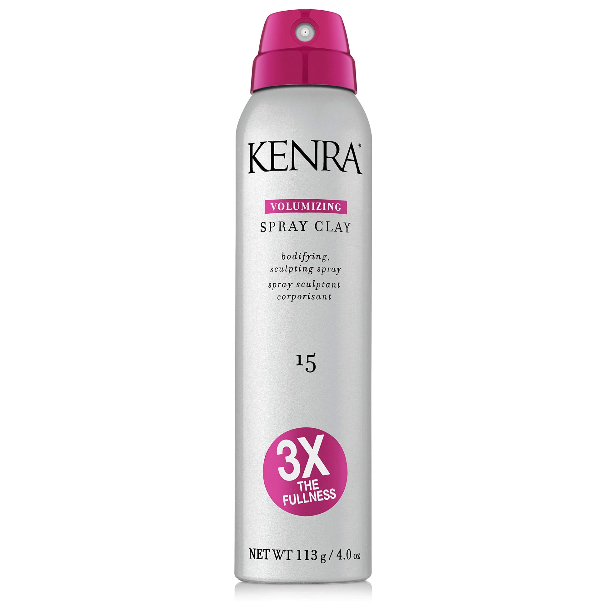 Gray Kenra Professional Volumizing Spray Clay 15 | Bodifying, Fullness Spray | 3X The Fullness | Medium Hold | Provides Texture & Volume With A Long-Lasting Finish | All Hair Types | 4 oz
