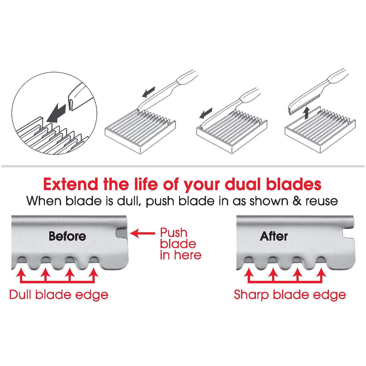 White Smoke Olivia Garden The Edge™ - box of 10 replacement blades