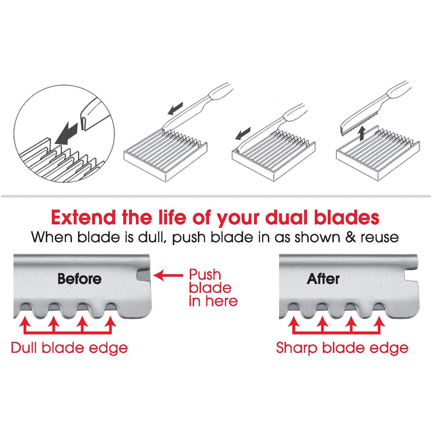 White Smoke Olivia Garden The Edge™ - box of 10 replacement blades