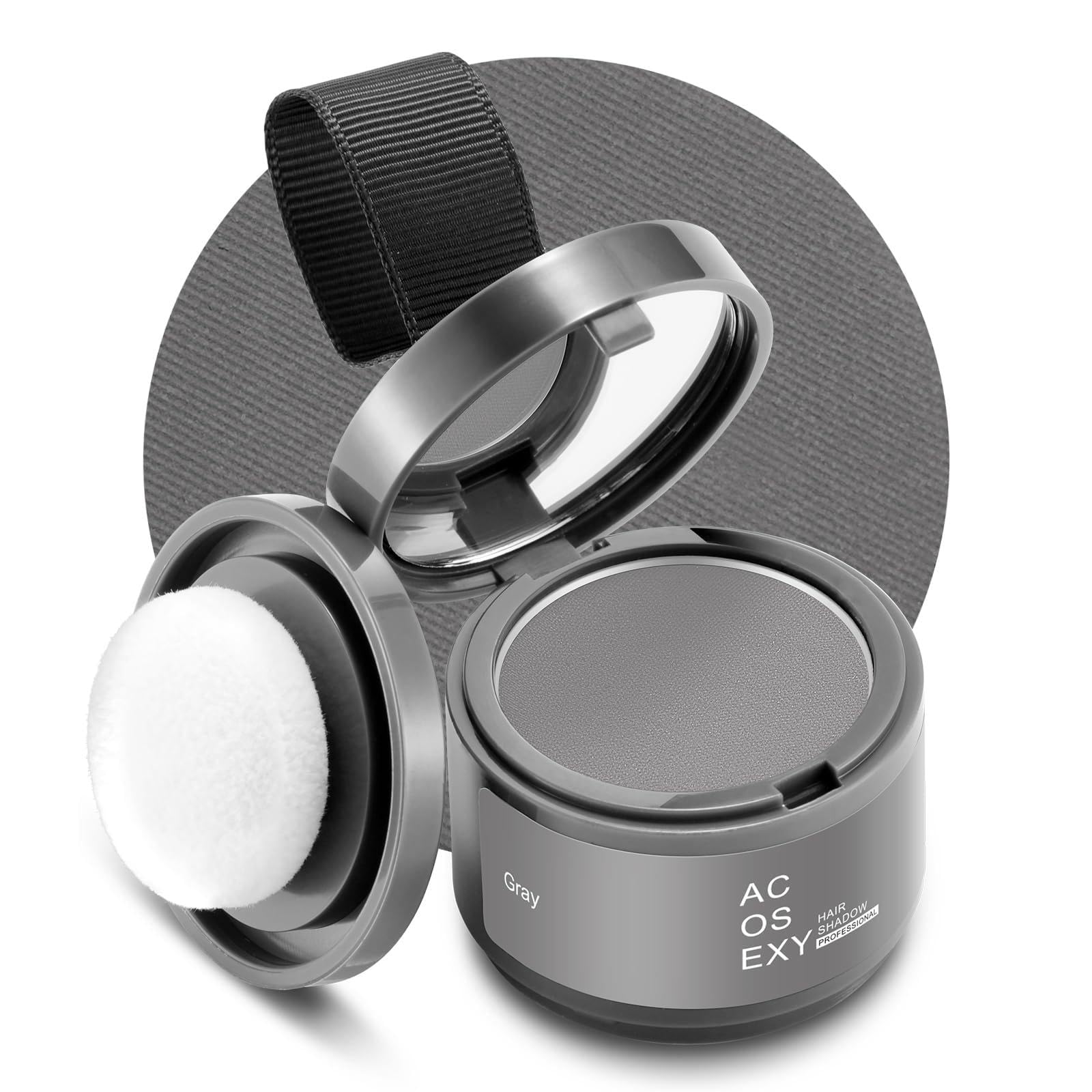 White Smoke Acosexy Root Touch Up Powder - Instant Gray Hair Coverage for Hairline, Eyebrows, Men's Beard, and Bald Spots