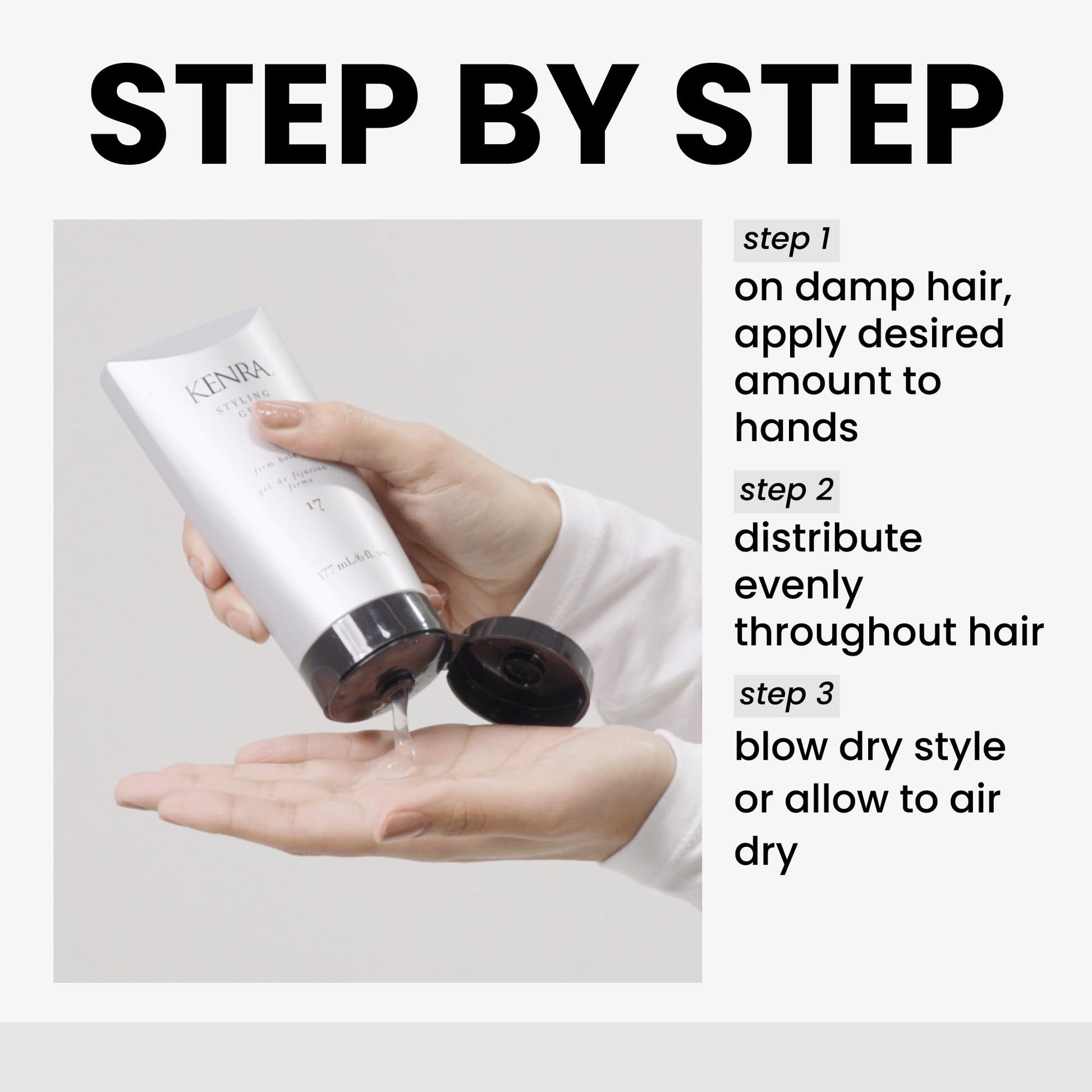 Light Gray Kenra Professional Styling Gel 17 | High Hold Gel | Creates Fullness & Adds Shine | Controls Coarse, Unruly Hair Textures | Alcohol-Free, Non-Drying, & Non-Flaking | Medium To Coarse Hair | 6 fl. Oz