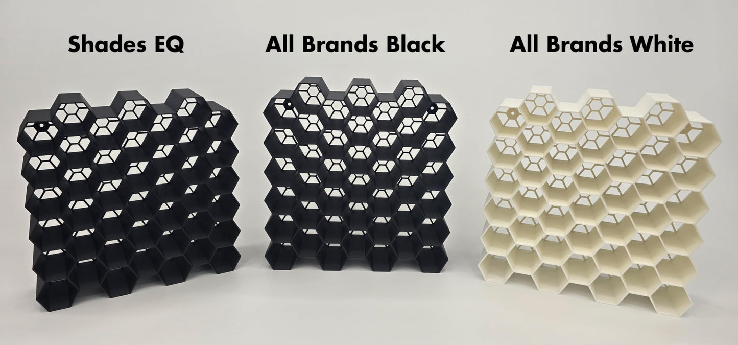 Gray HexRacks Hair Dye Holder - Shades EQ & More - Wall Mountable or Stackable - Hair Sylist Dye Holder Rack | Holds 42 Bottles Per Section