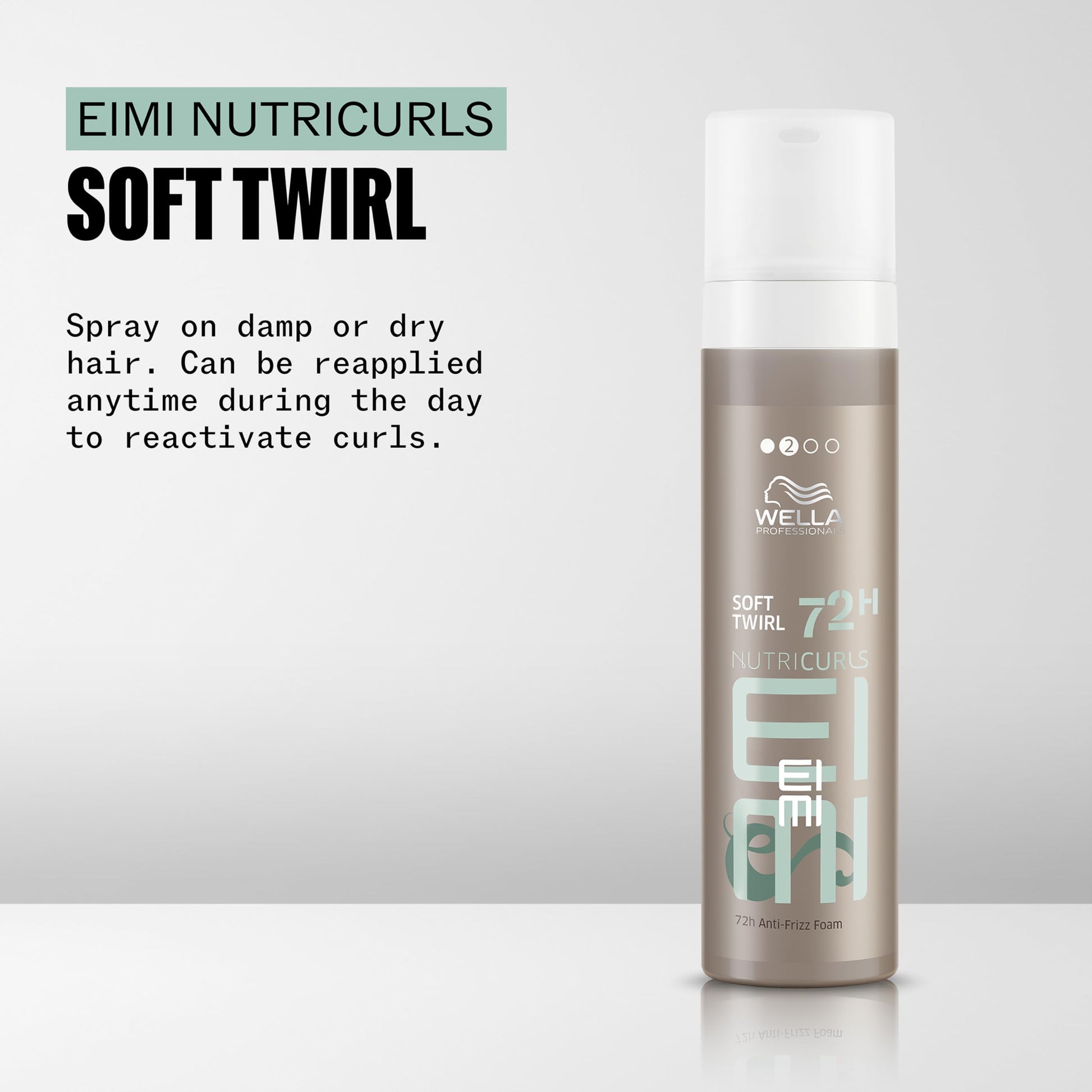 Lavender Wella Professionals EIMI Nutricurls Soft Twirl | 72H Anti-Frizz Foam | Add Volume, Light Control & Defines Waves | 6.7 Fl Oz