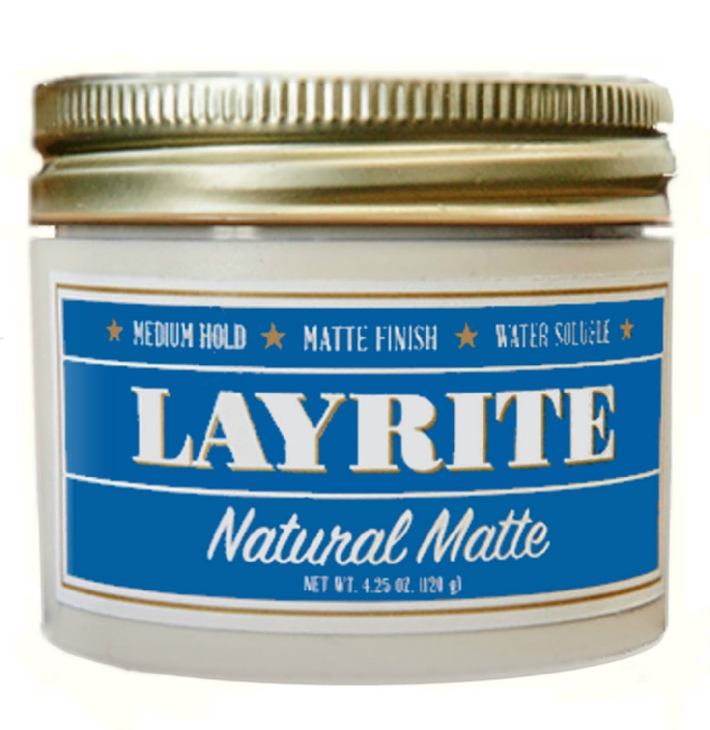 Dark Gray Layrite Natural Matte Cream, Basic, White, Mild Cream Soda, 4.25 Ounce