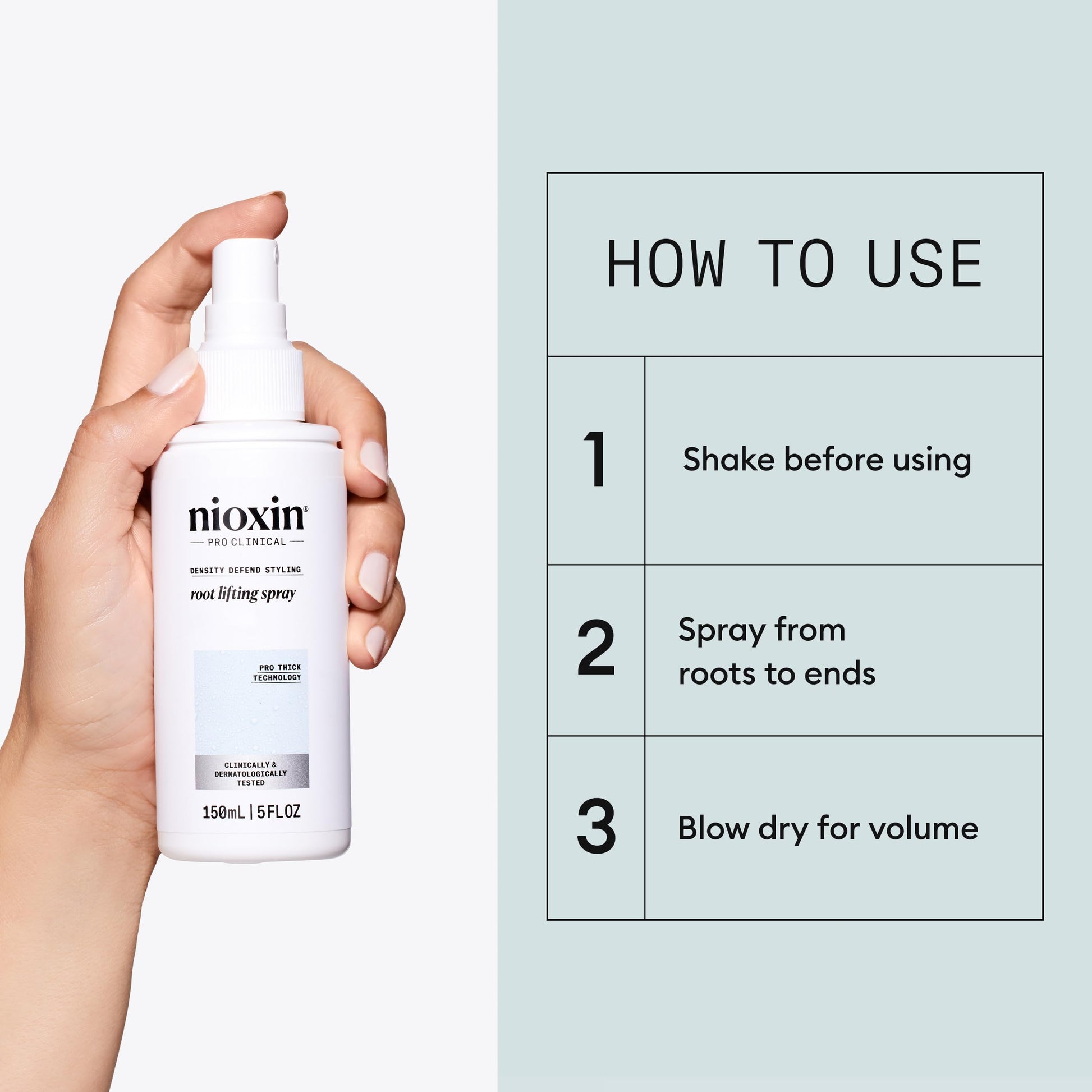 Lavender Nioxin Density Defend Styling Root Lifting Spray | Hair Thickening Spray | Texturizes and Volumizes | 5.1 Fl oz.