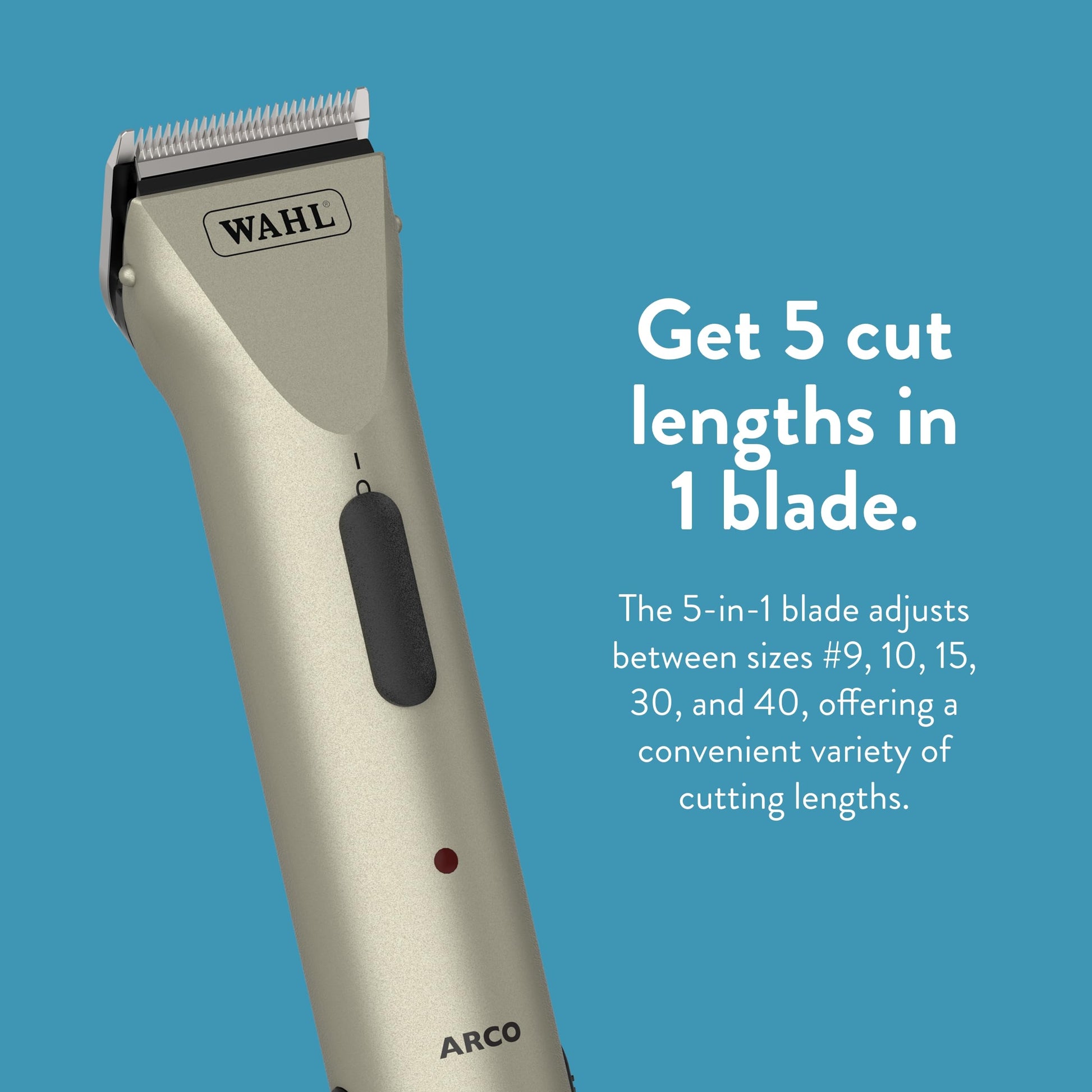 Steel Blue Wahl Professional Animal Arco Equine Horse Cordless Clipper Kit, Champagne (8786-800)