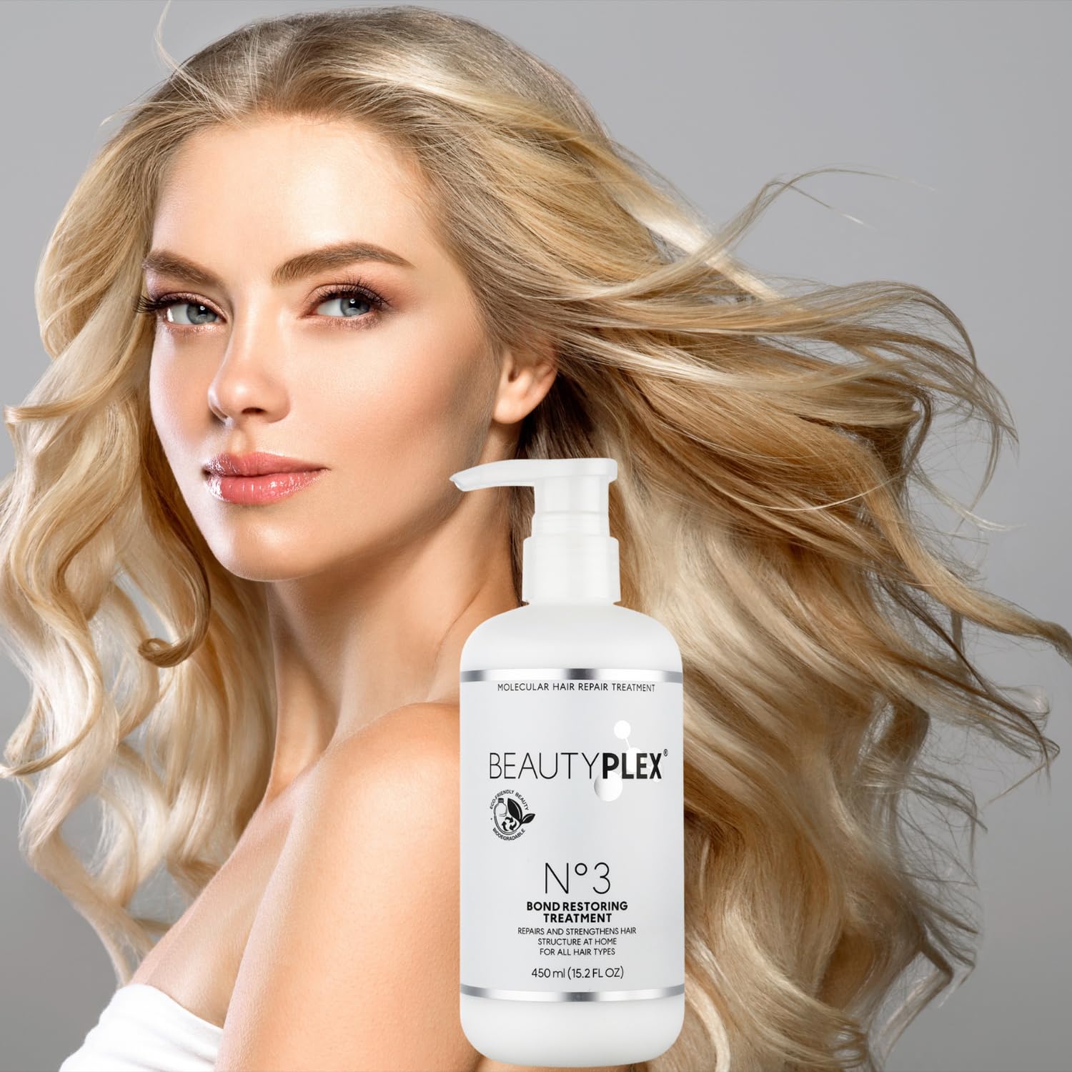 Dark Gray No. 3 Bond Repair Hair Treatment | Fino Hair Mask for Damaged Hair Deep Conditioning Hair Mask Bio Complex - Pre Shampoo - 450 ml (15.2 Oz)