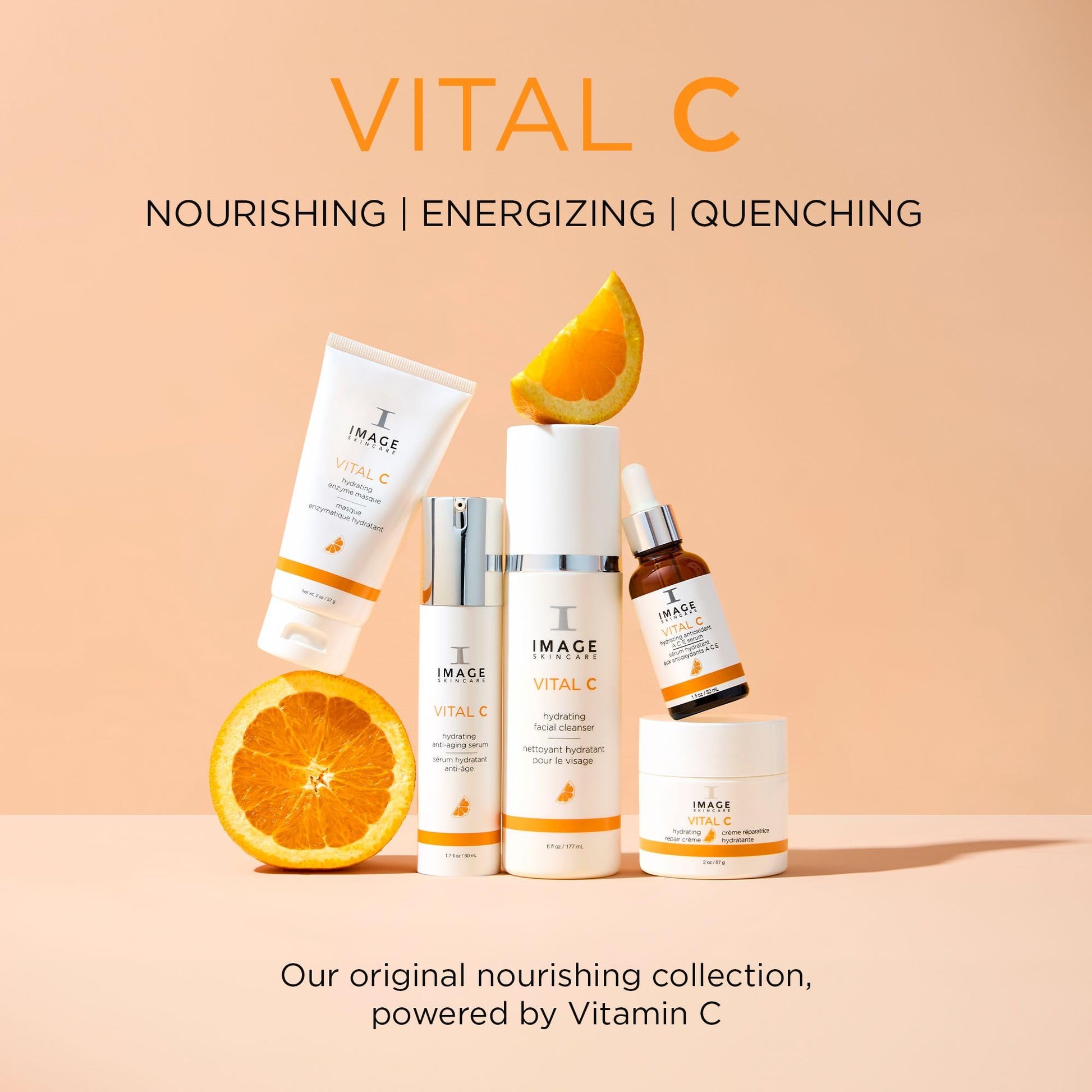Tan IMAGE Skincare, VITAL C Hydrating Face Serum, with Vitamin C and Hyaluronic Acid, to Brighten, Tone and Smooth Appearance of Wrinkles, 1.7 fl oz