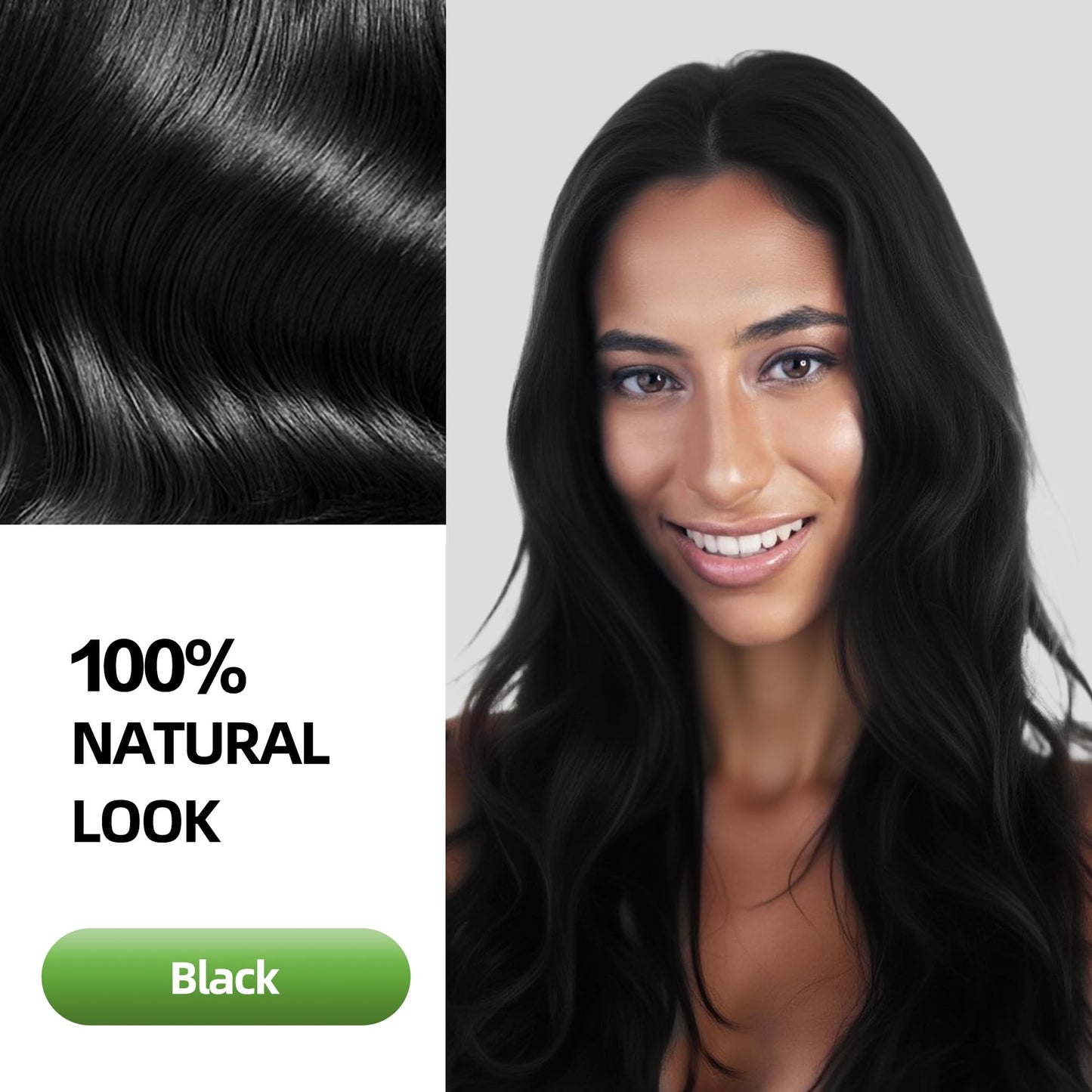 Black SHIHUANUO Black Hair Dye Shampoo 3 in 1 for Gray Hair Coverage, Herbal Ingredients Natural Shampoo Black Hair Dye for Women & Men/Ammonia-Free 520ml