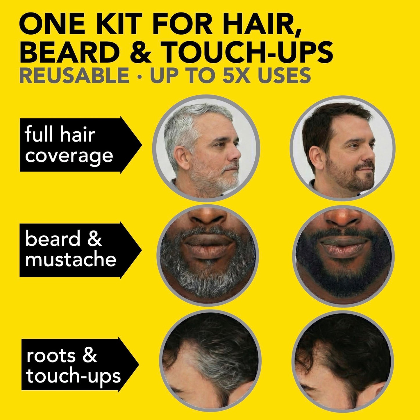 Gold Reusable Hair & Beard Dye for Men – Medium Blond 8.01 | Up to 5 Uses, 7 Minutes | Natural Gray Coverage, No-Drip Cream with SkinArmour® – Cleverman