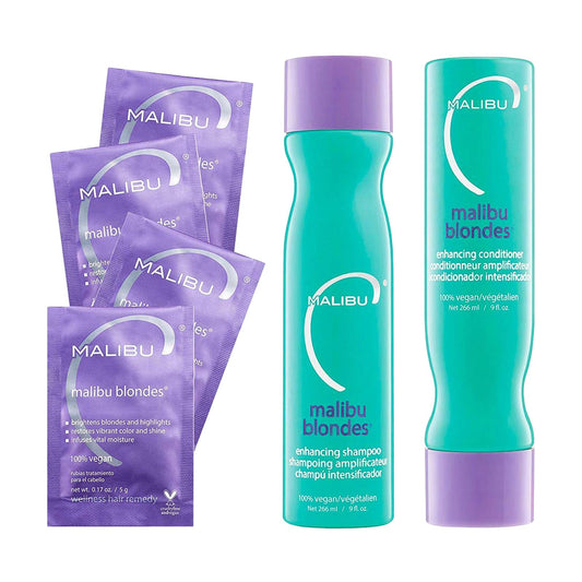 White Smoke Malibu C Blondes Collection - Blonde Shampoo and Conditioner Set - Protects and Preserves Color Vibrancy + Infuses Moisture with Enhanced Vitamin Complex - Sulfate-Free Hair Care