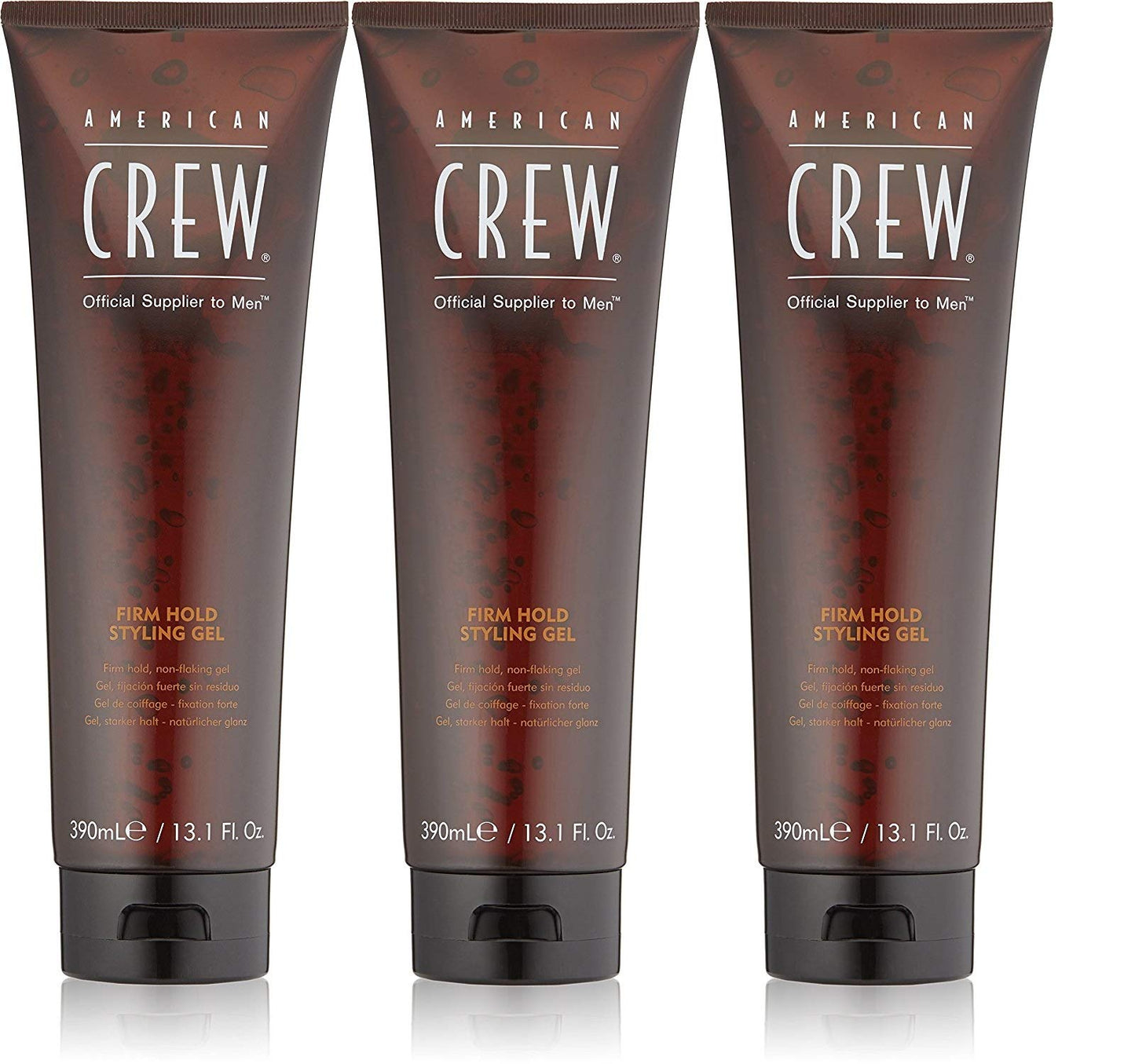 White Smoke AMERICAN CREW Firm Hold Styling Gel 13.1oz Pack of 3 Set