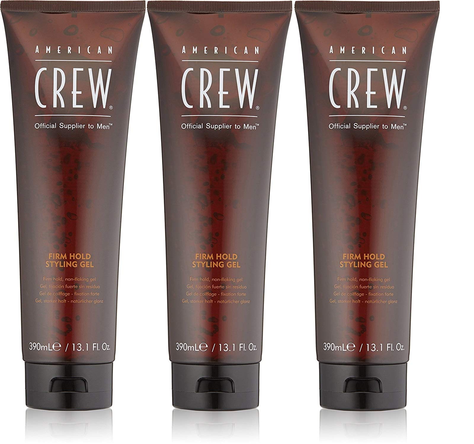 White Smoke AMERICAN CREW Firm Hold Styling Gel 13.1oz Pack of 3 Set