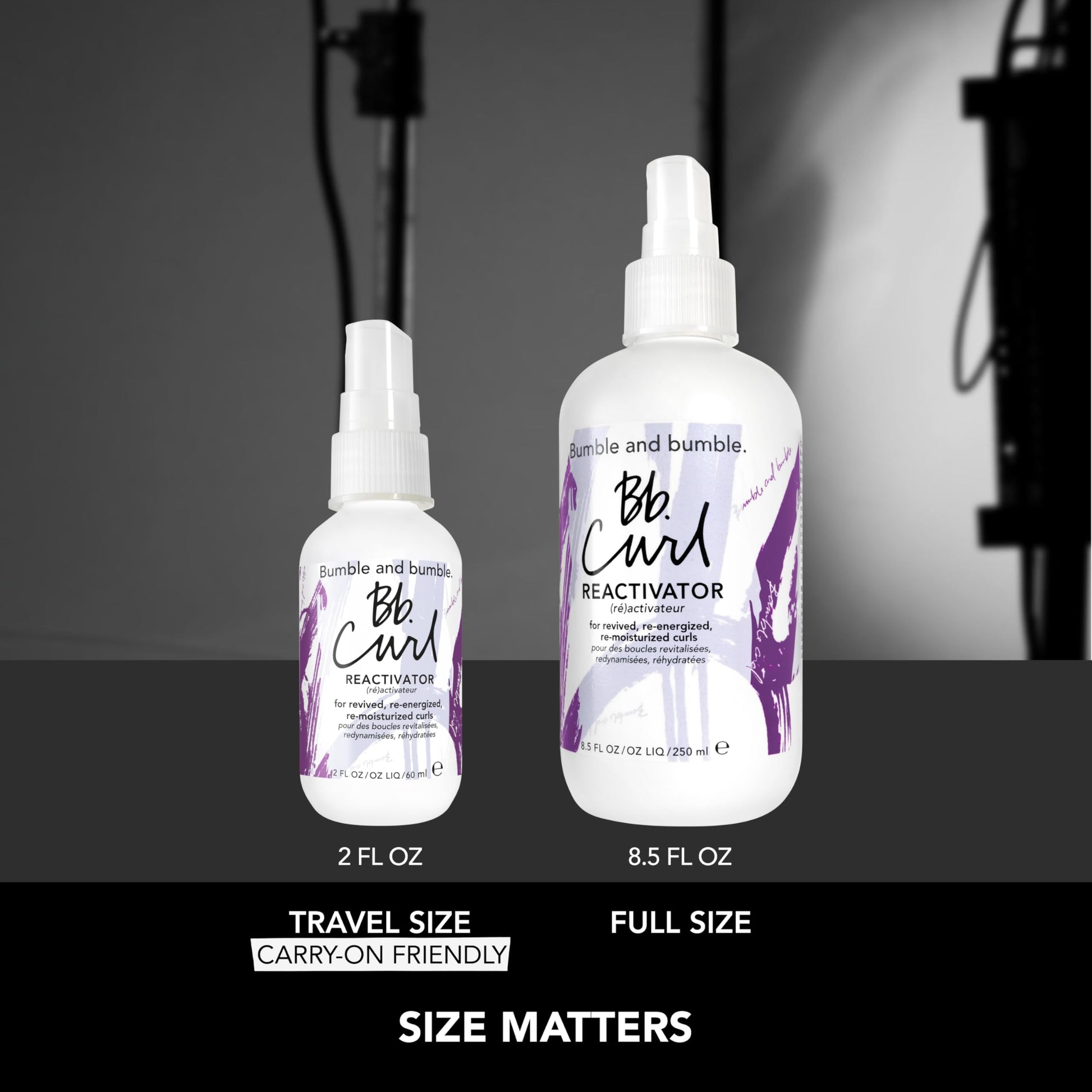 Black Bumble and bumble. Curl Reactivator Hair Mist | For Revived + Re-moisturized Coils, Curls, Waves | Anti Frizz | UV Protection| With Jojoba, Avocado + Coconut Oil |Travel Size, 8.5 Fl Oz