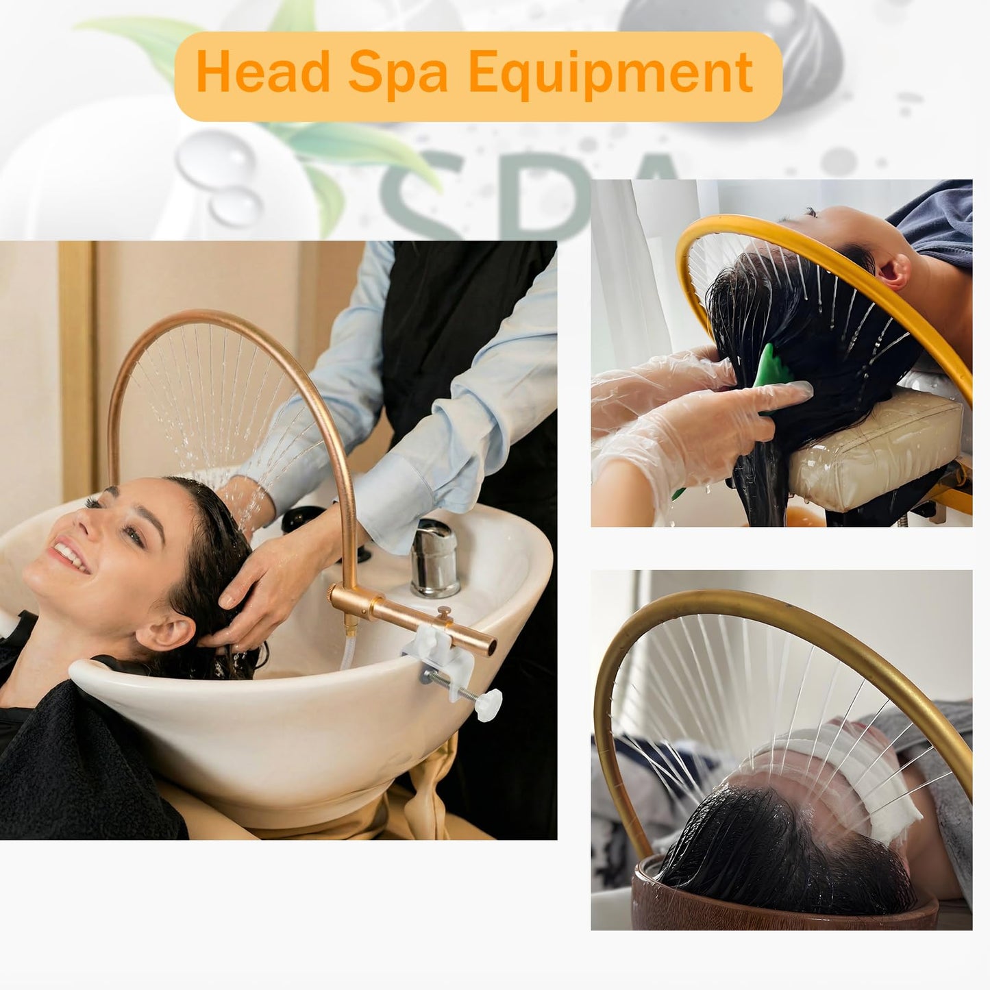 White Smoke LTLSTYL Head Spa Equipment, Compatible with Most Shampoo Basin Bed and Shampoo Bowl Sink Chair,Enhance the Shampooing Experience,Suitable for Hair Salons, Barbershops, Beauty Parlors and Home Use