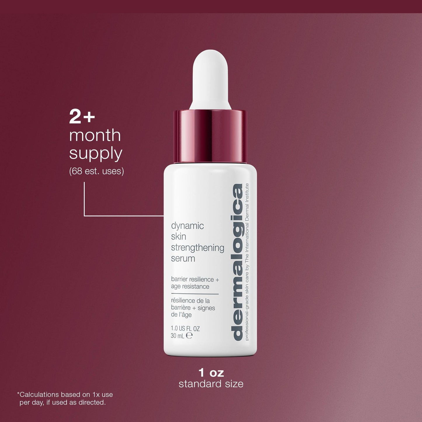 Saddle Brown Dermalogica Dynamic Skin Strengthening Serum, Anti Aging Face Serum - Strengthens and Hydrates Skin Barrier, 1 fl oz