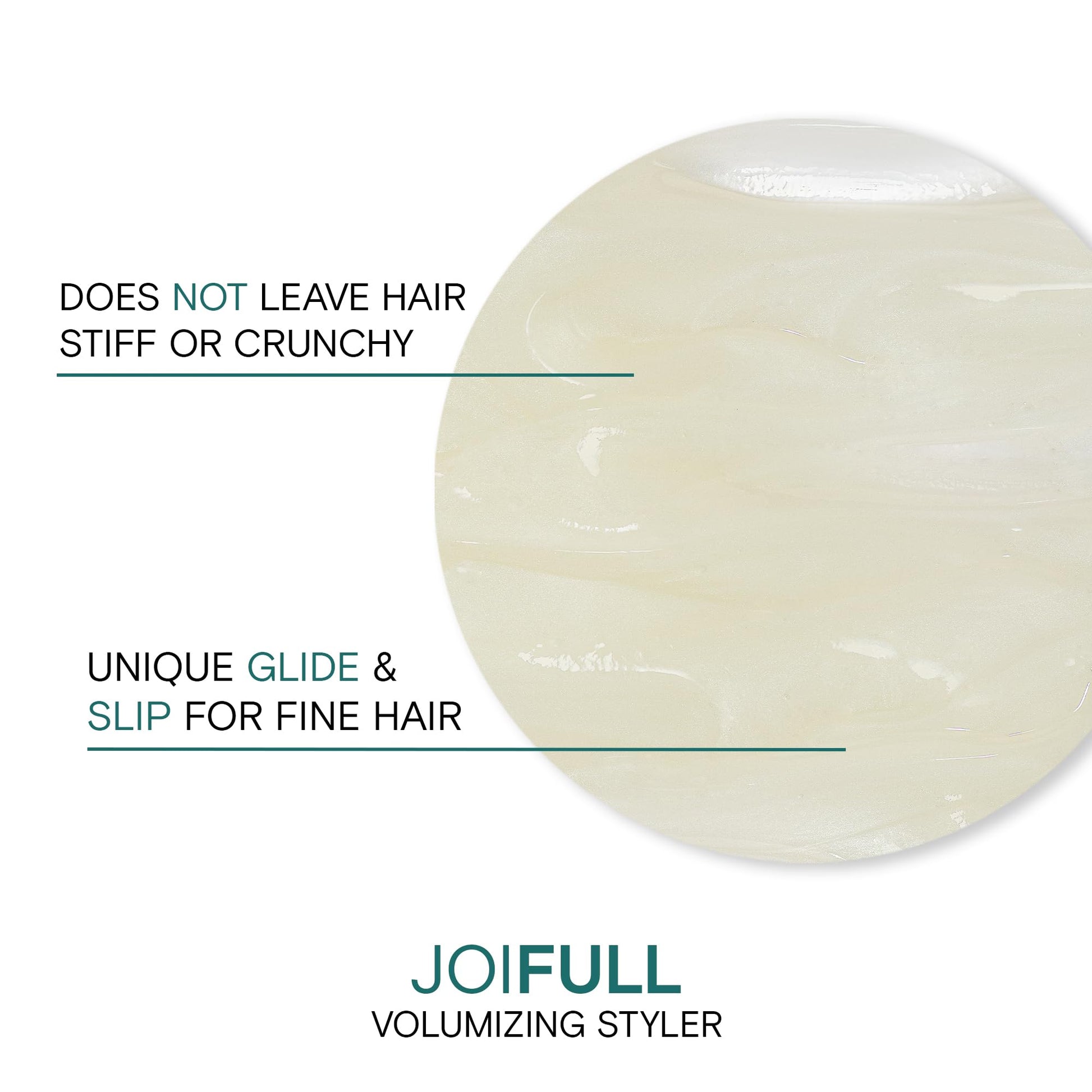 White Smoke Joico JoiFULL Volumizing Styler | For Fine, Thin Hair | Add Instant Body | Long-Lasting Volume & Texture | Protect Against Pollution | With Rice Protein & Bamboo Extract | 3.38 Fl Oz
