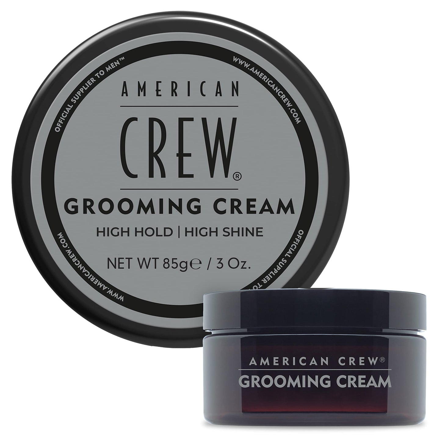 White Smoke American Crew Men's Grooming Cream, Like Hair Gel with High Hold & High Shine, 3 oz