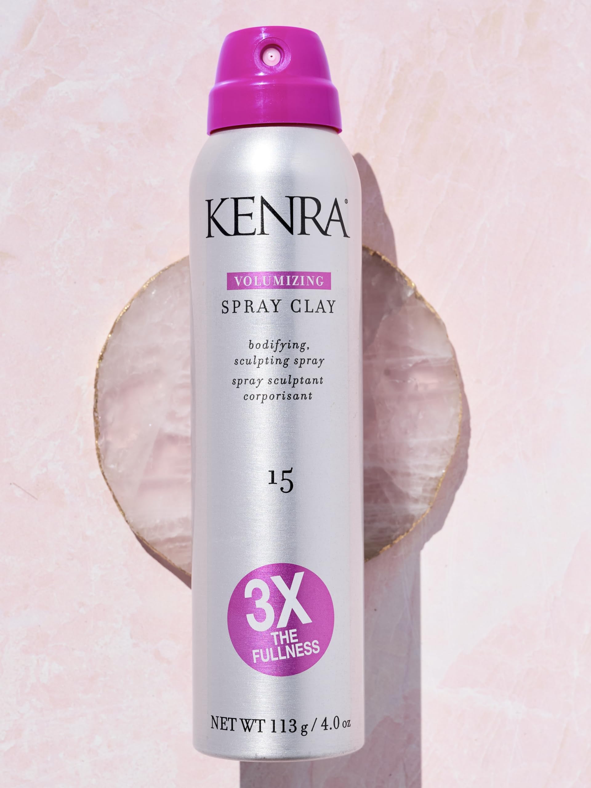 Light Gray Kenra Professional Volumizing Spray Clay 15 | Bodifying, Fullness Spray | 3X The Fullness | Medium Hold | Provides Texture & Volume With A Long-Lasting Finish | All Hair Types | 4 oz