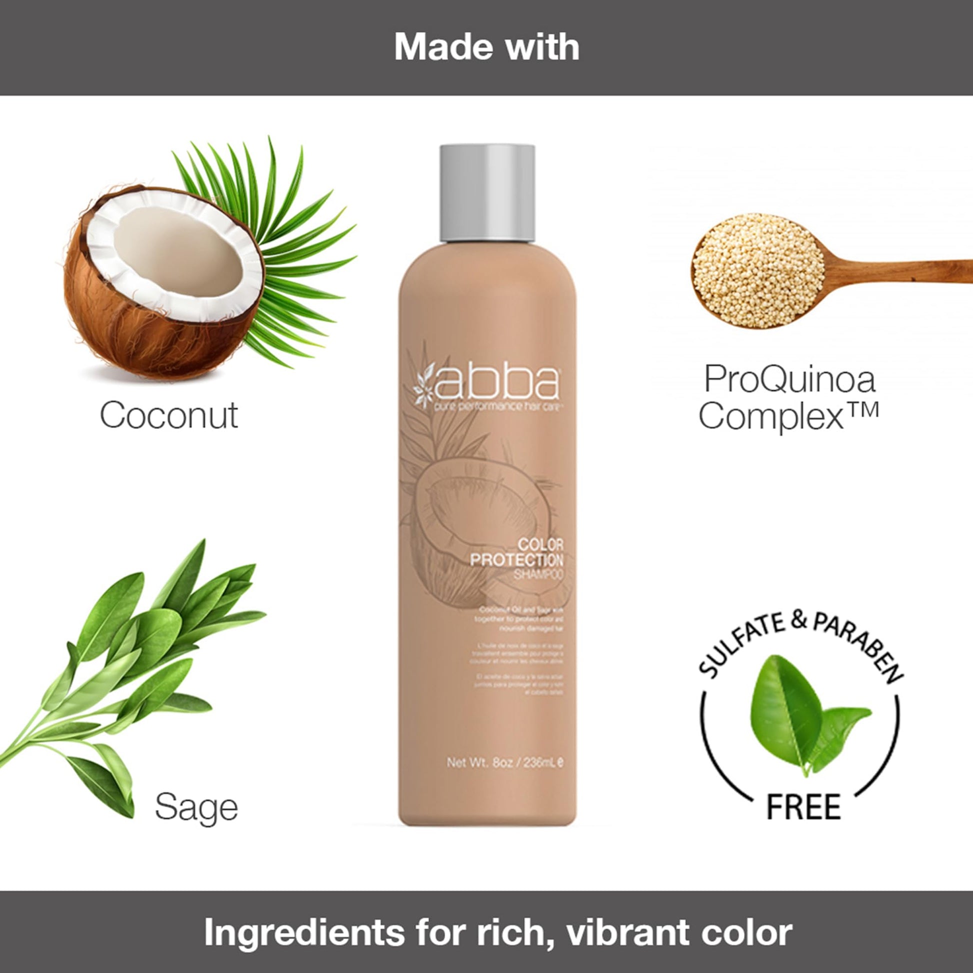 White Smoke ABBA Color Protection Shampoo, 32 Fl Oz