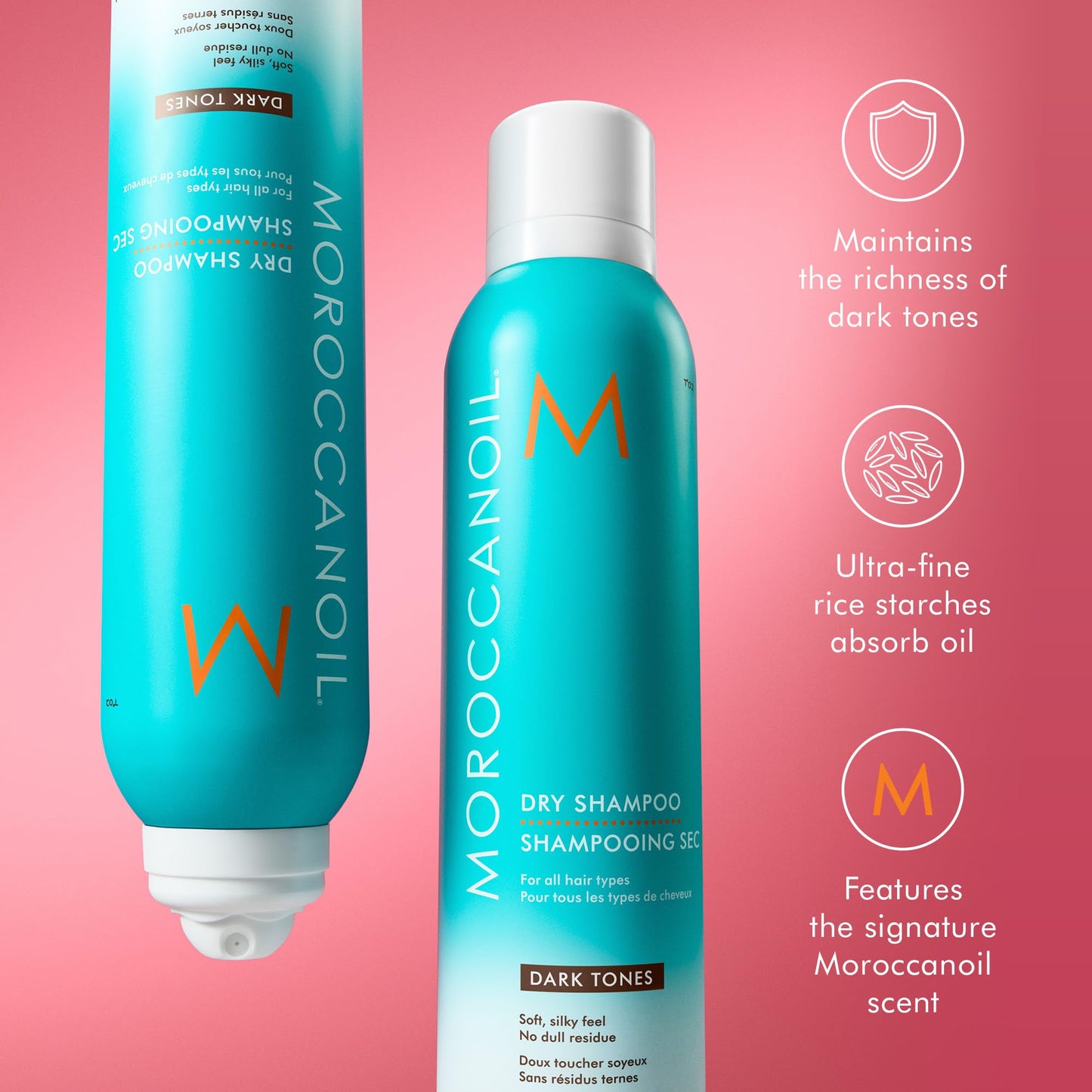Maroon Moroccanoil Dry Shampoo Dark Tones 5.4 oz