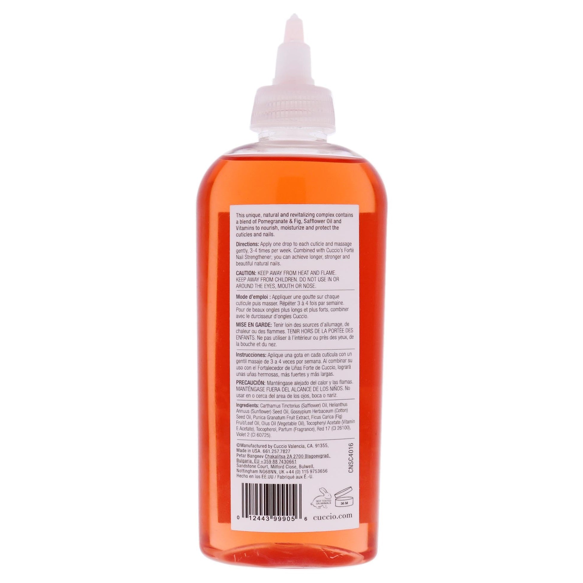 White Smoke Cuccio Naturale Revitalizing Cuticle Oil - Hydrating Oil For Repaired Cuticles Overnight - Remedy For Damaged Skin And Thin Nails - Paraben Free, Cruelty-Free Formula - Pomegranate And Fig - 8 Oz