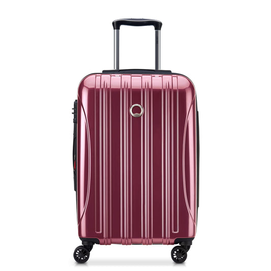 White Smoke DELSEY PARIS Helium Aero Hardside Expandable Luggage with Spinner Wheels, Peony Pink, Carry-On Plus 21 Inch