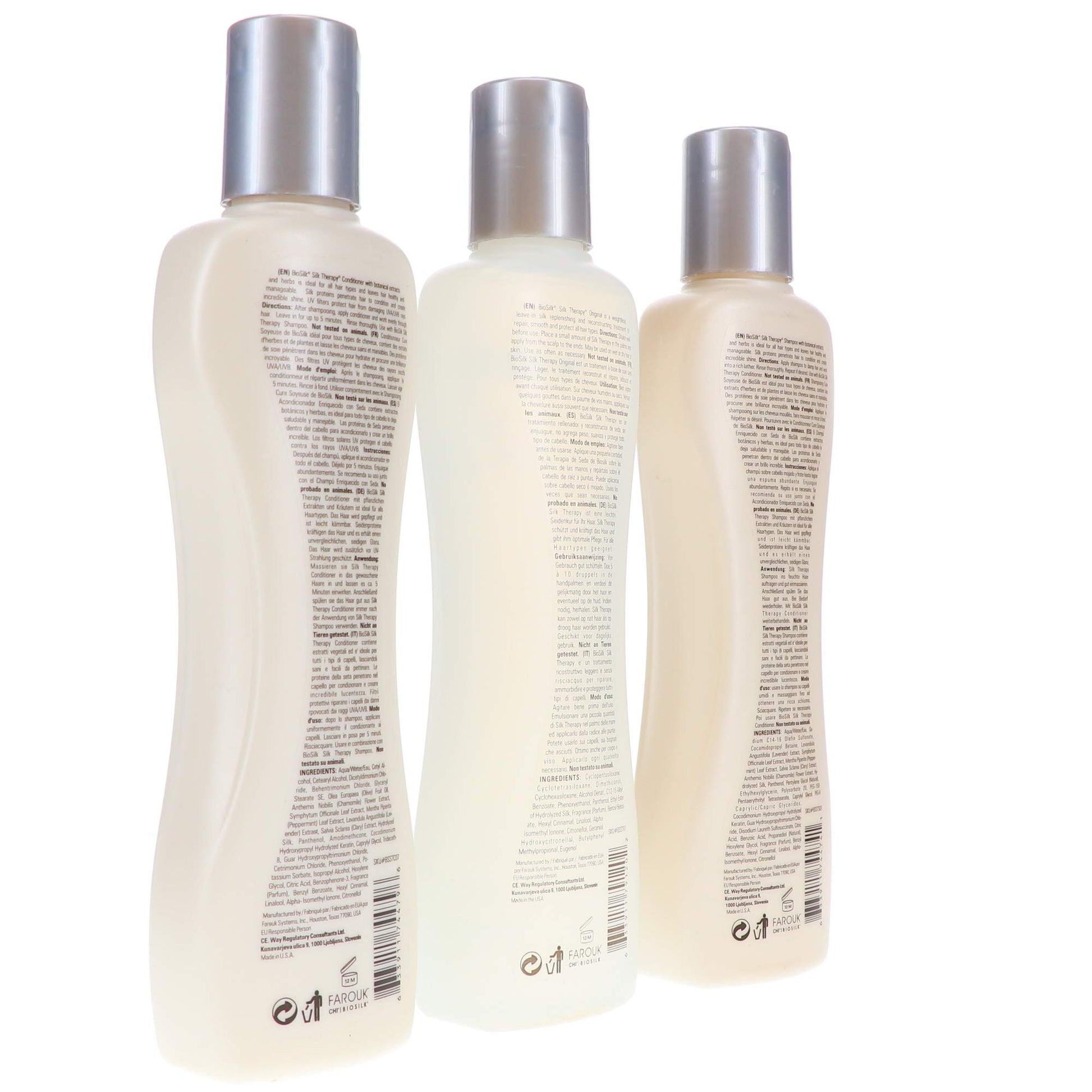 White Smoke BioSilk Therapy Trio Shampoo Conditioner Original, 7 Fl Oz (Pack of 3)