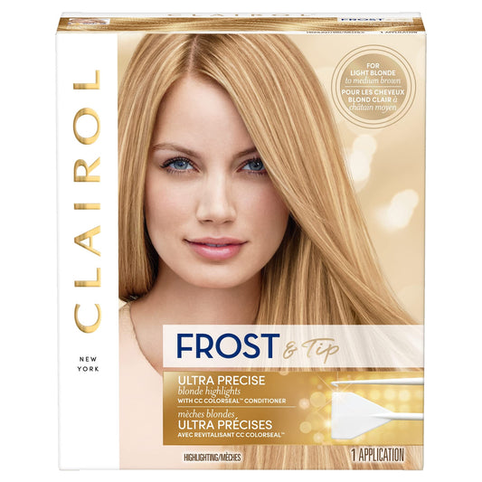 White Smoke Clairol Nice'n Easy Frost & Tip Original Hair Dye, Light Blonde to Medium Brown Hair Color, Pack of 1