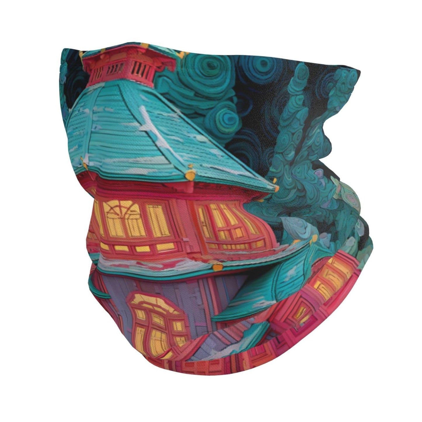 White Smoke JZMTY Neck Warmer for Winter Fashion Unique Enchanted Alcove Print Windproof Scarf to Keep Warm Soft and Comfort