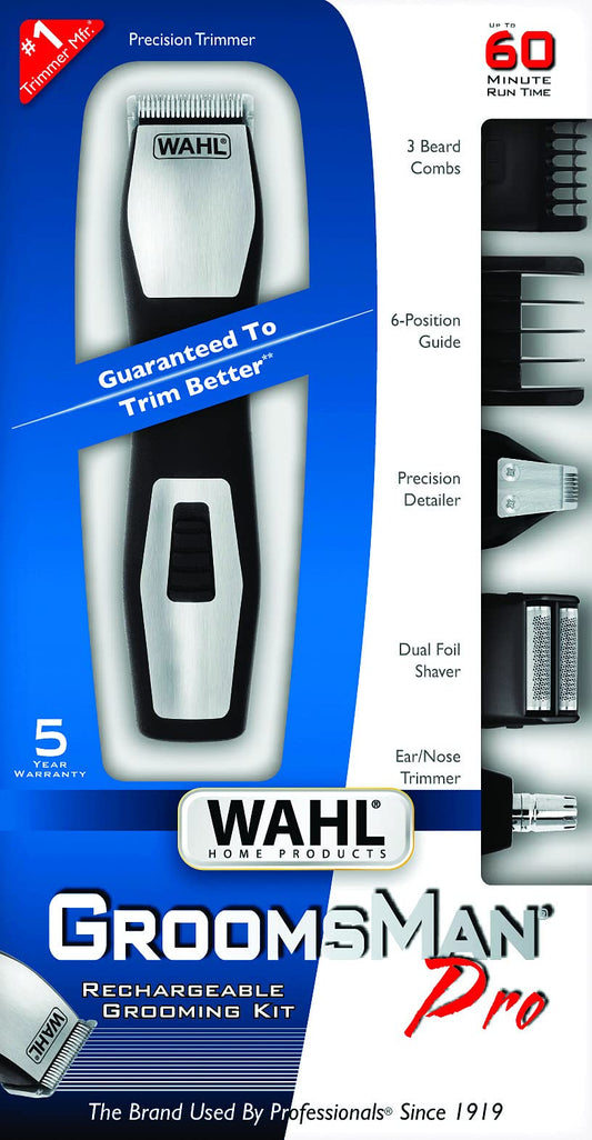 White Smoke WAHL Groomsman Pro Trimmers All In One Grooming Rechargeable Man