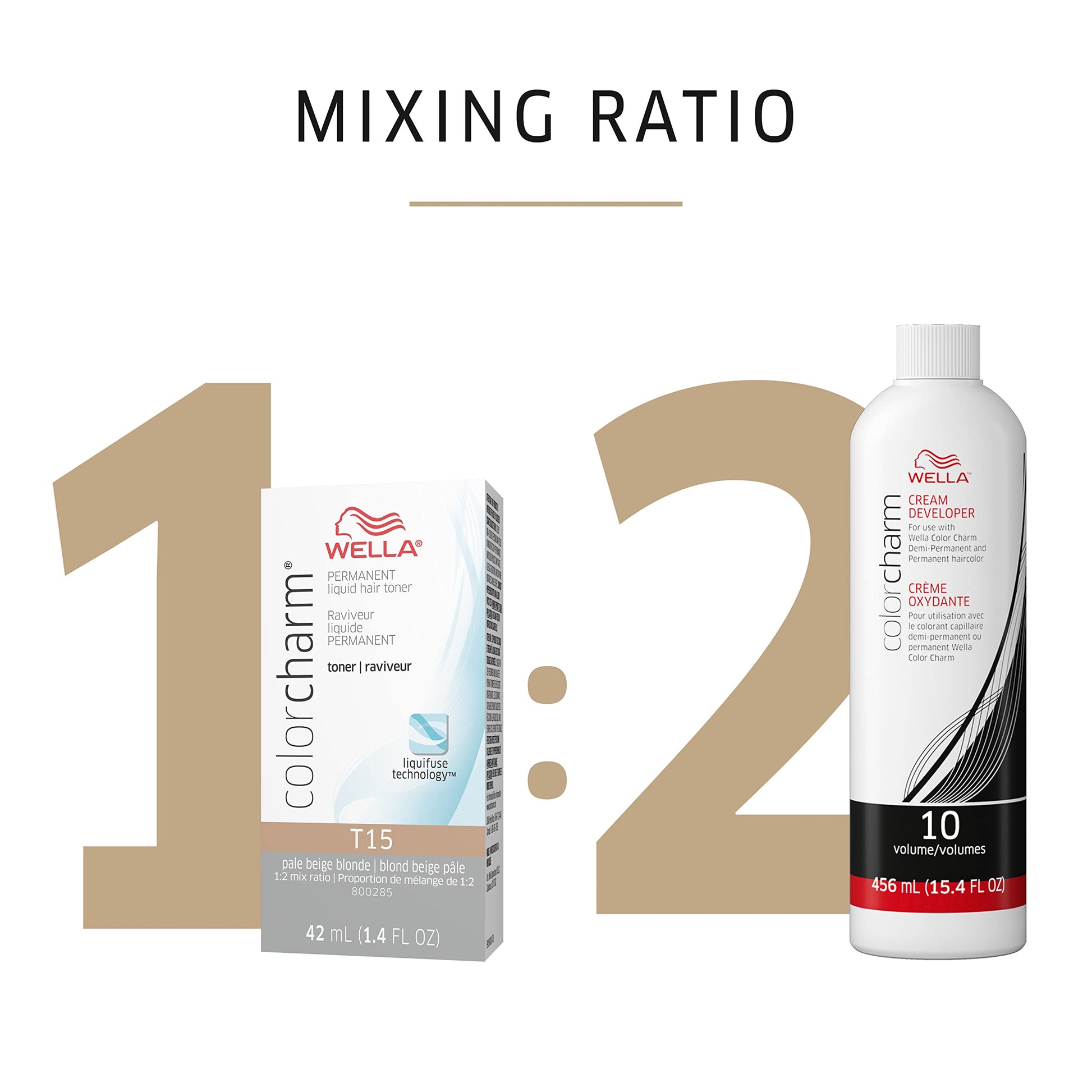 White Smoke WELLA Color Charm Invigo Brilliance Color Protection Shampoo & Conditioner, For Fine Hair + Hair Toner, Neutralize Brass, T15 Pale Beige Blonde