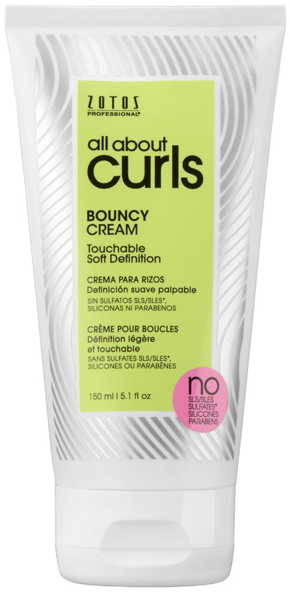 White Smoke ALL ABOUT CURLS Bouncy Cream Styling | Touchable Soft Definition | Define, Moisturize, De-Frizz | All Curly Hair Types | Vegan & Cruelty Free | Sulfate Free | 5.1 Fl Oz