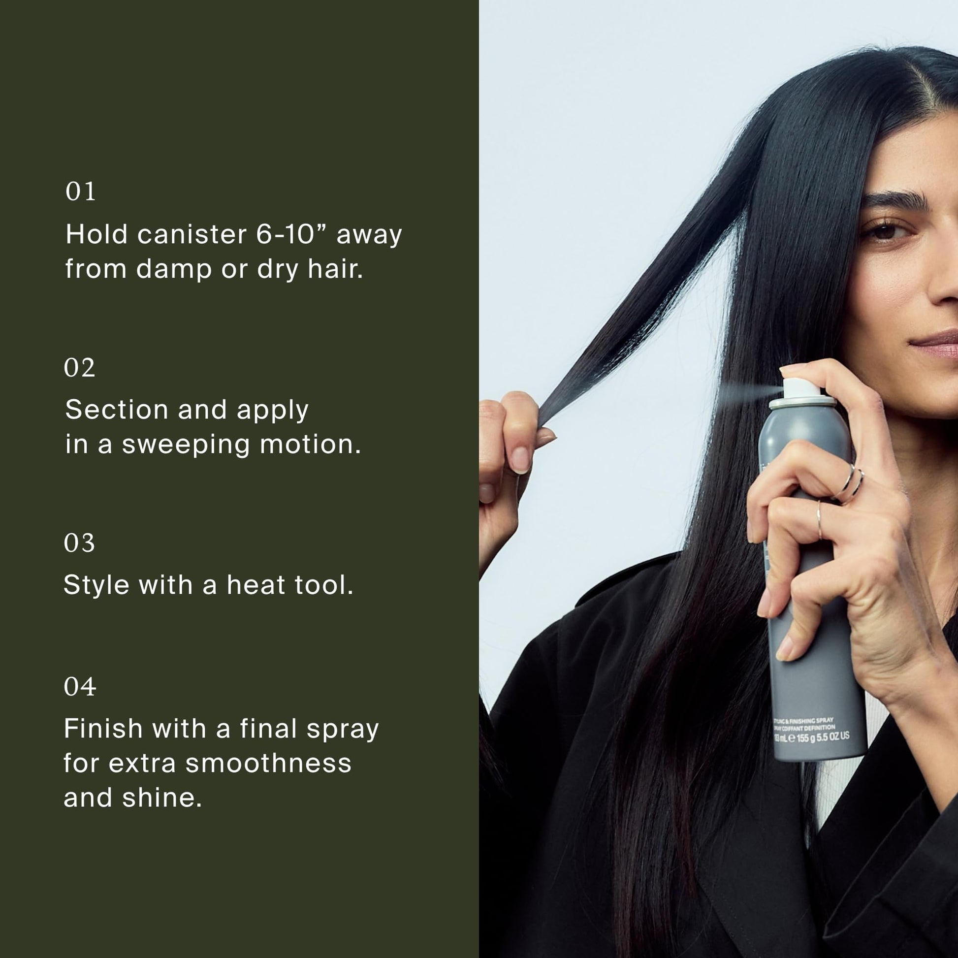 Dark Slate Gray Living proof Perfect Hair Day Heat Styling Spray – Smoothness for 48 Hours, Heat Protection up to 450°F, Ultra-Fine Mist for Damp or Dry Hair, 5.5 oz